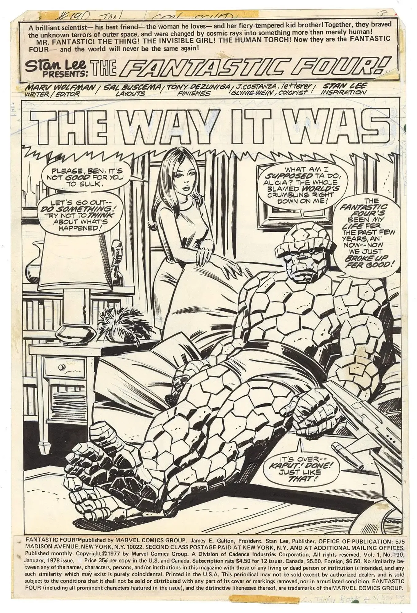 Fantastic Four #190 p1 (Splash)