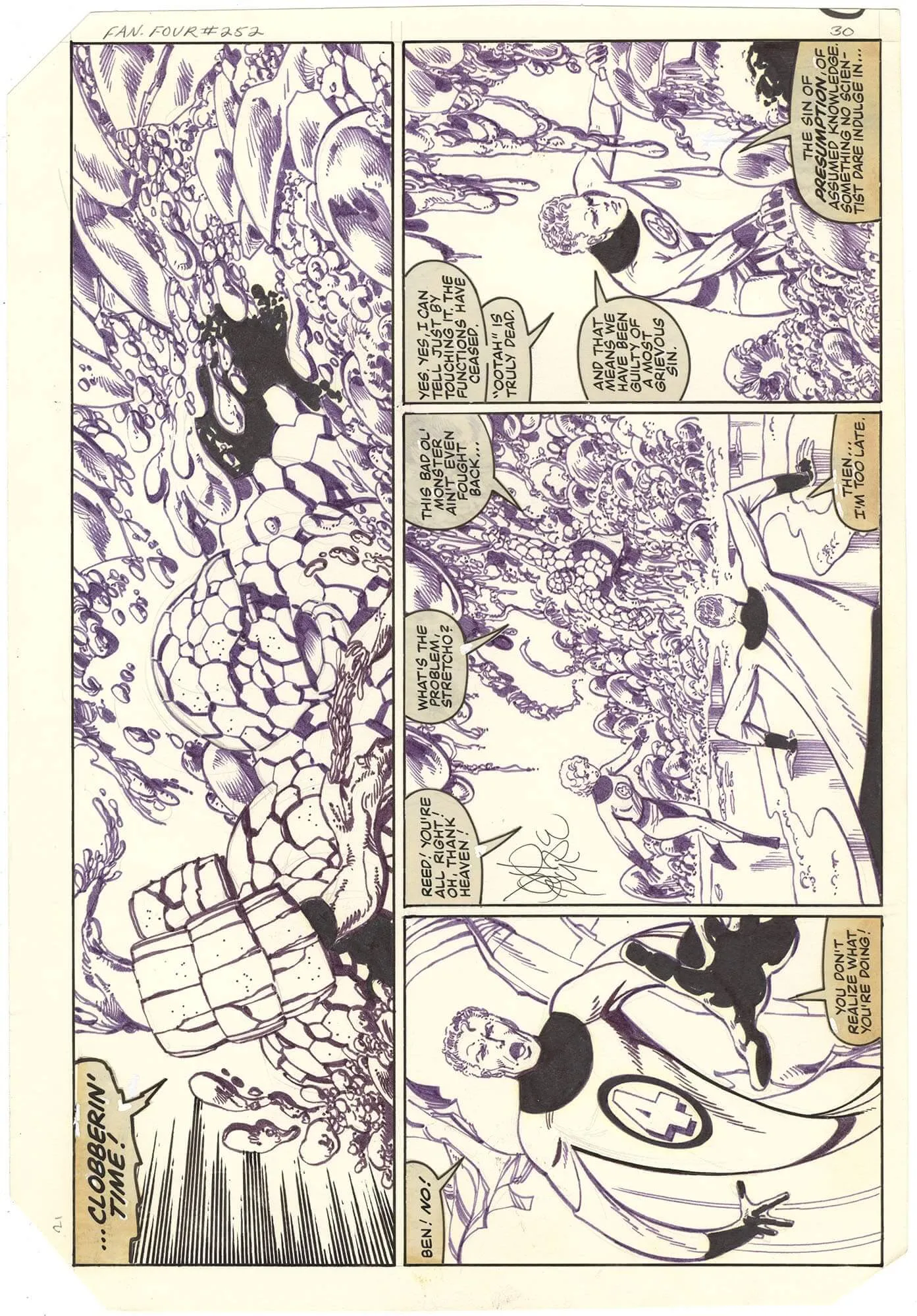 Fantastic Four #252 P30 (Outstanding!!!)(Signed) Comic Art