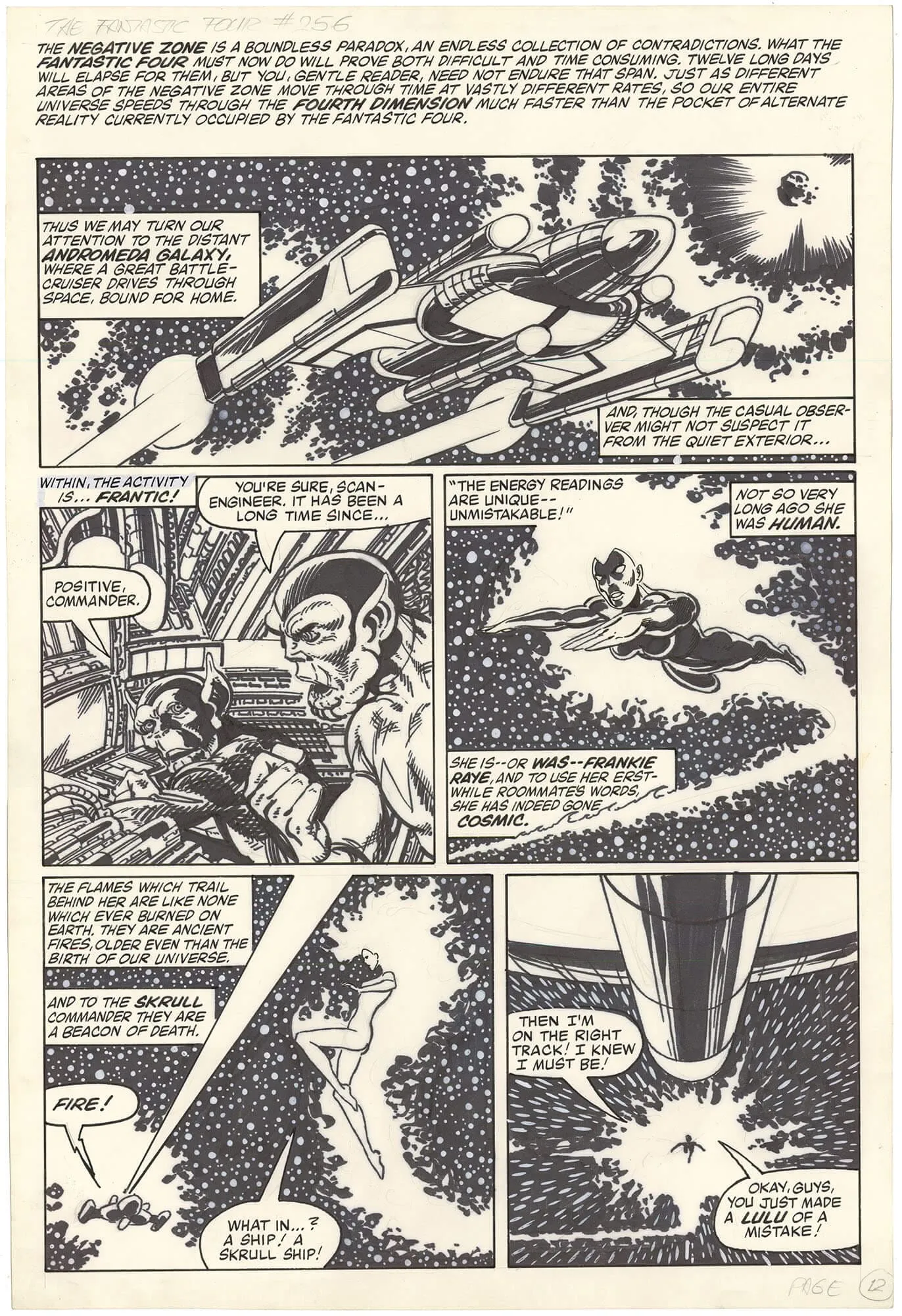 Fantastic Four #256 P12 (Large Art) Comic Art