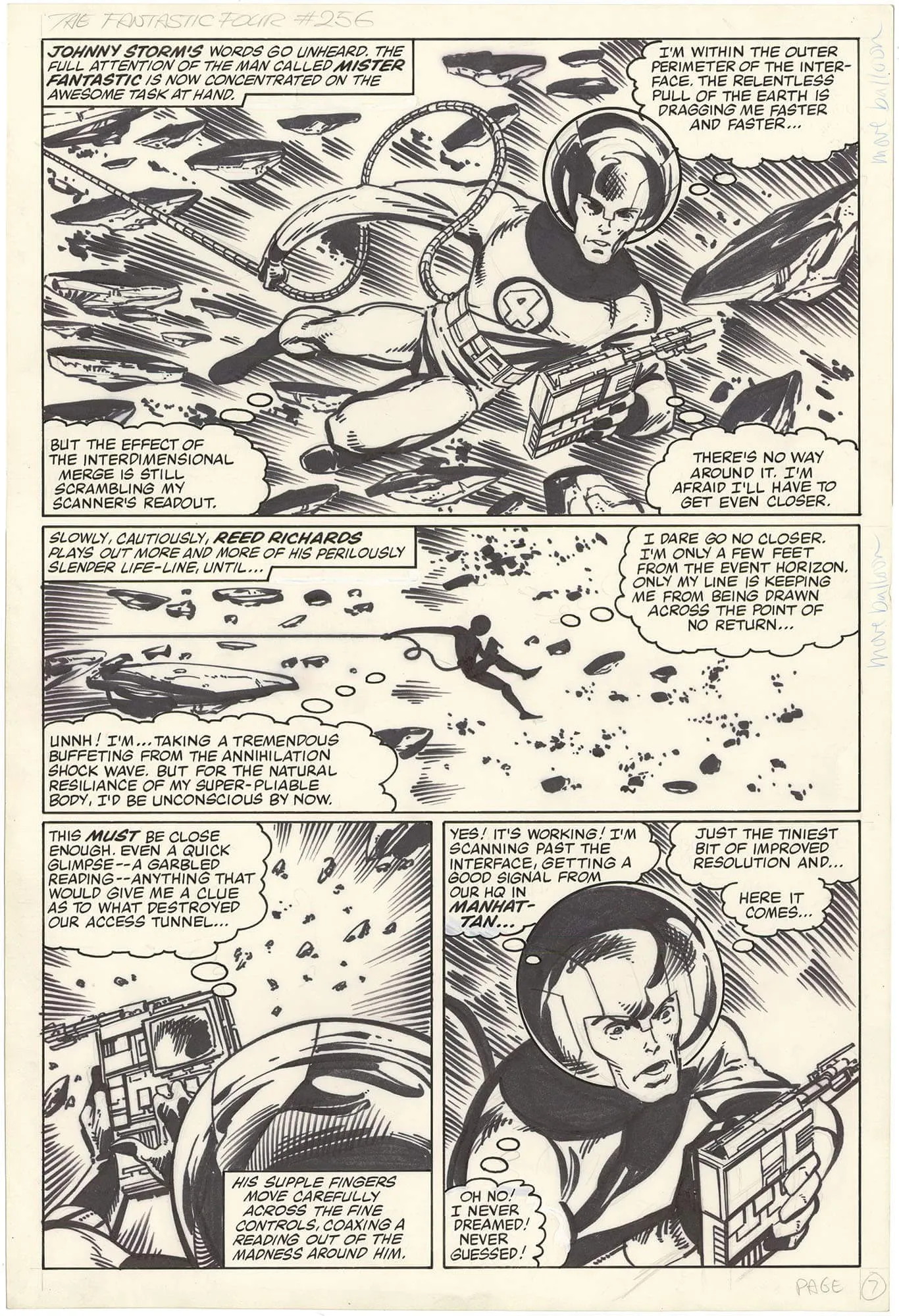 Fantastic Four #256 P7 (Large Art) Comic Art