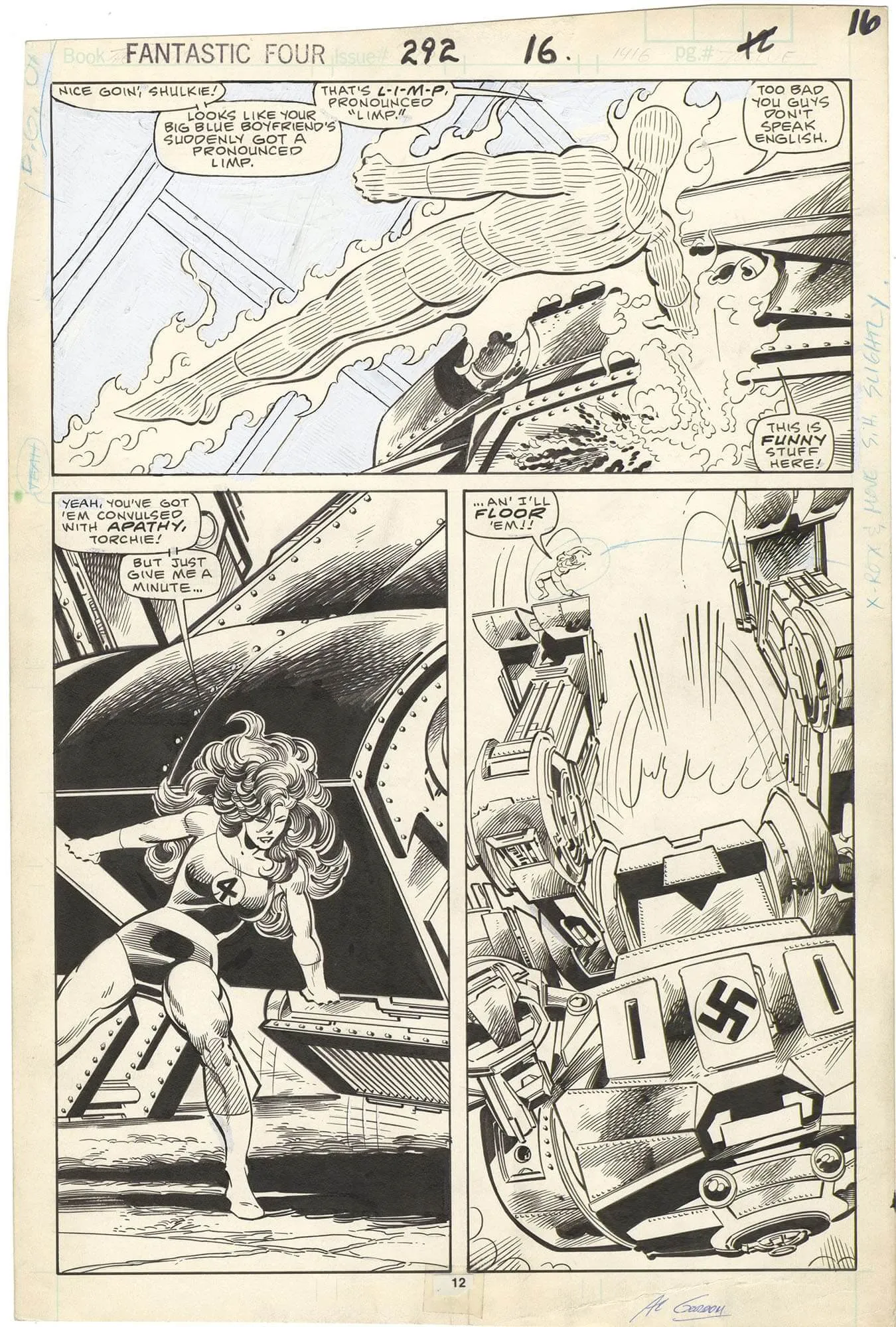 Fantastic Four #292 P12 Comic Art