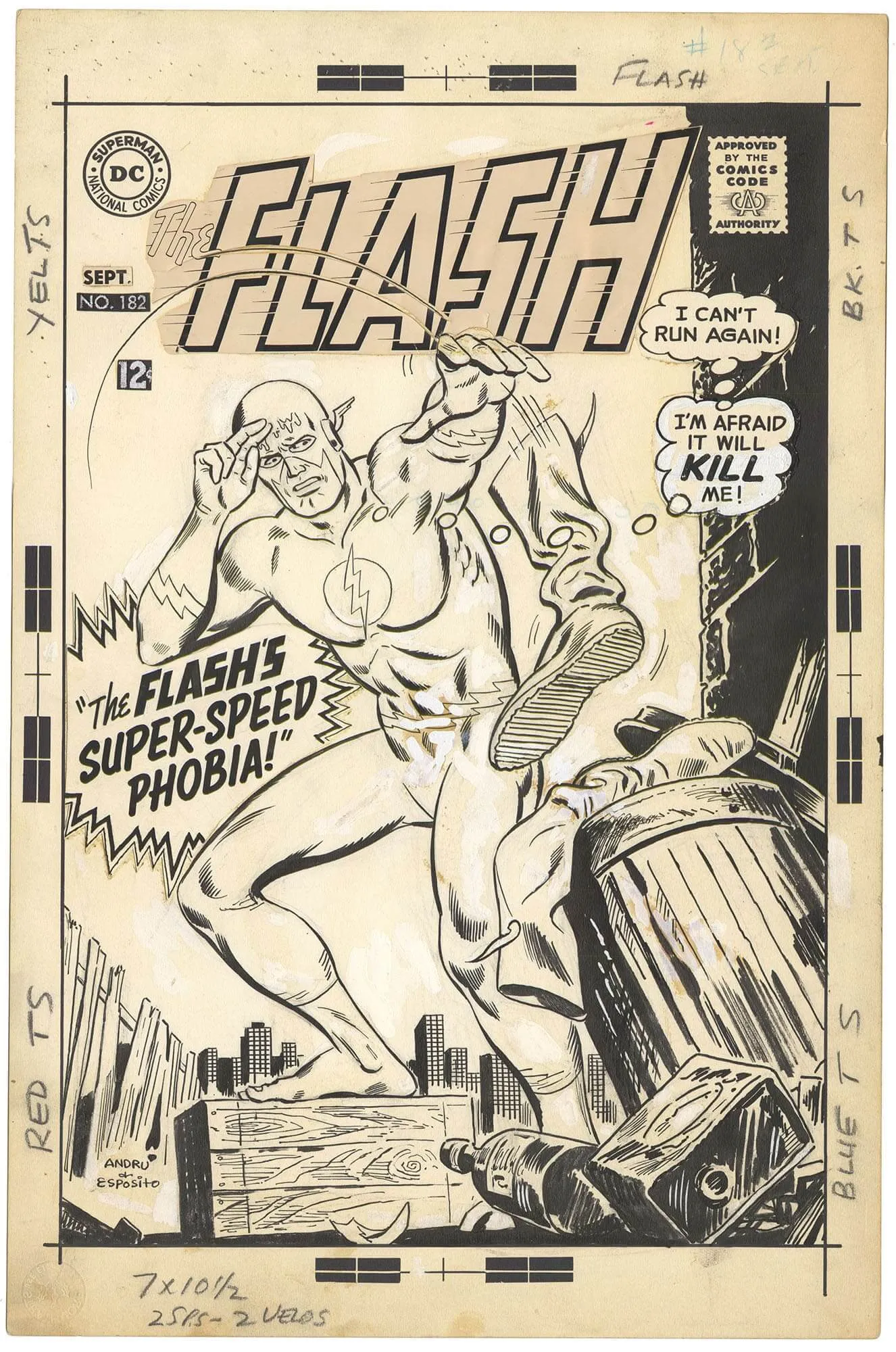Flash #182 Cover Comic Art