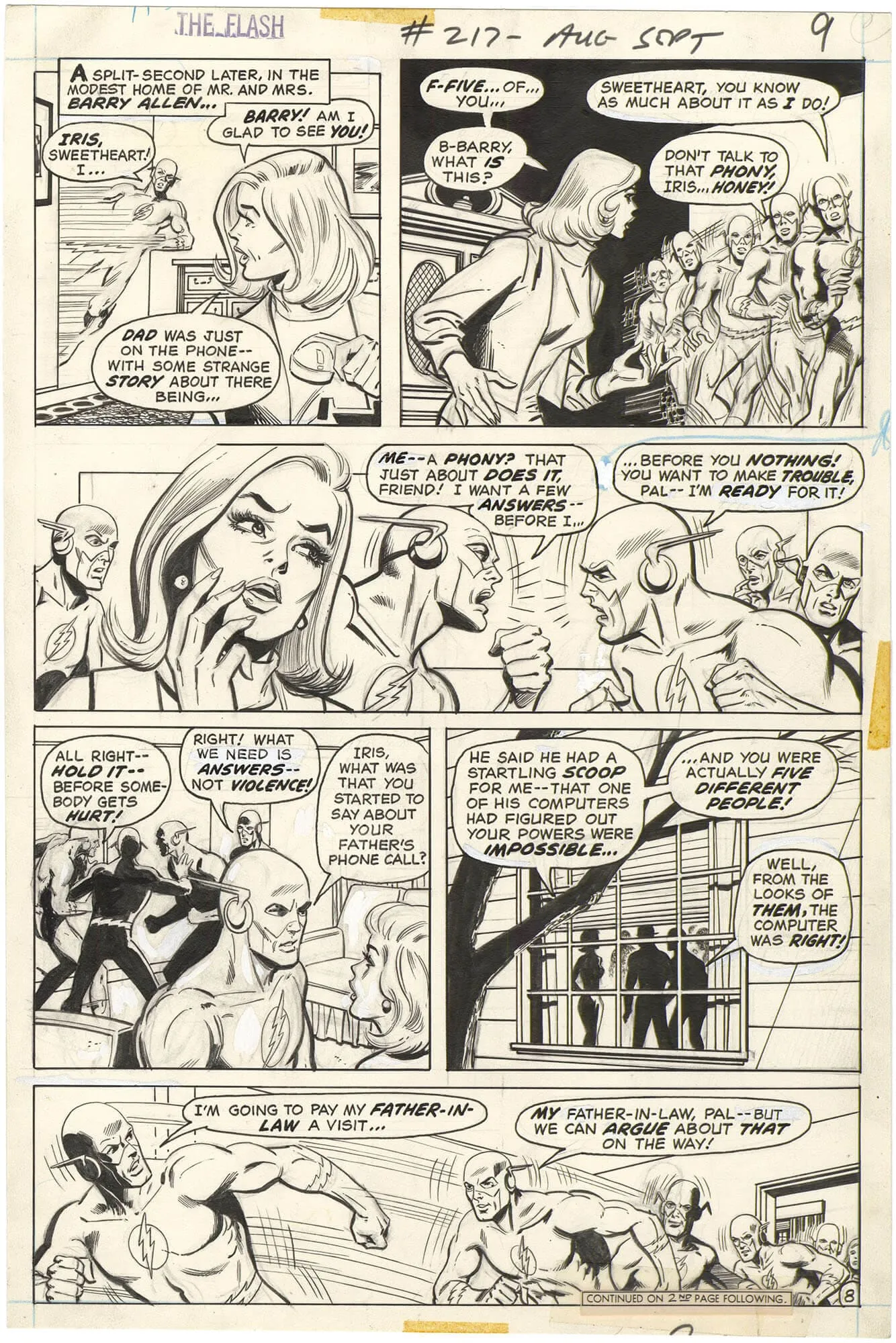 Flash #217 P8 Comic Art