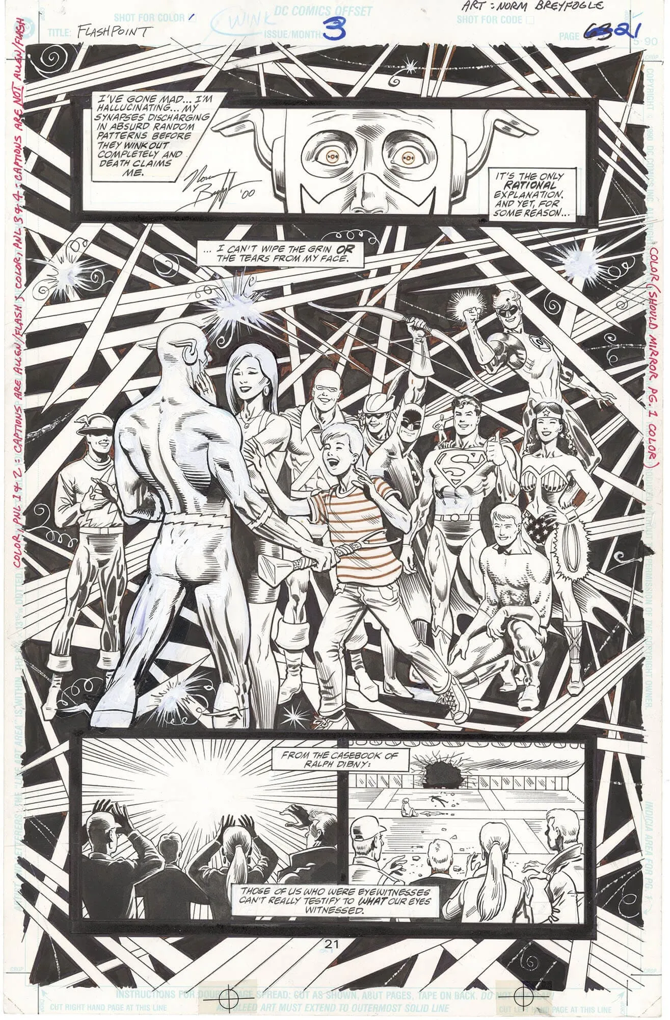 Flashpoint #3 P21 (Splash) Comic Art