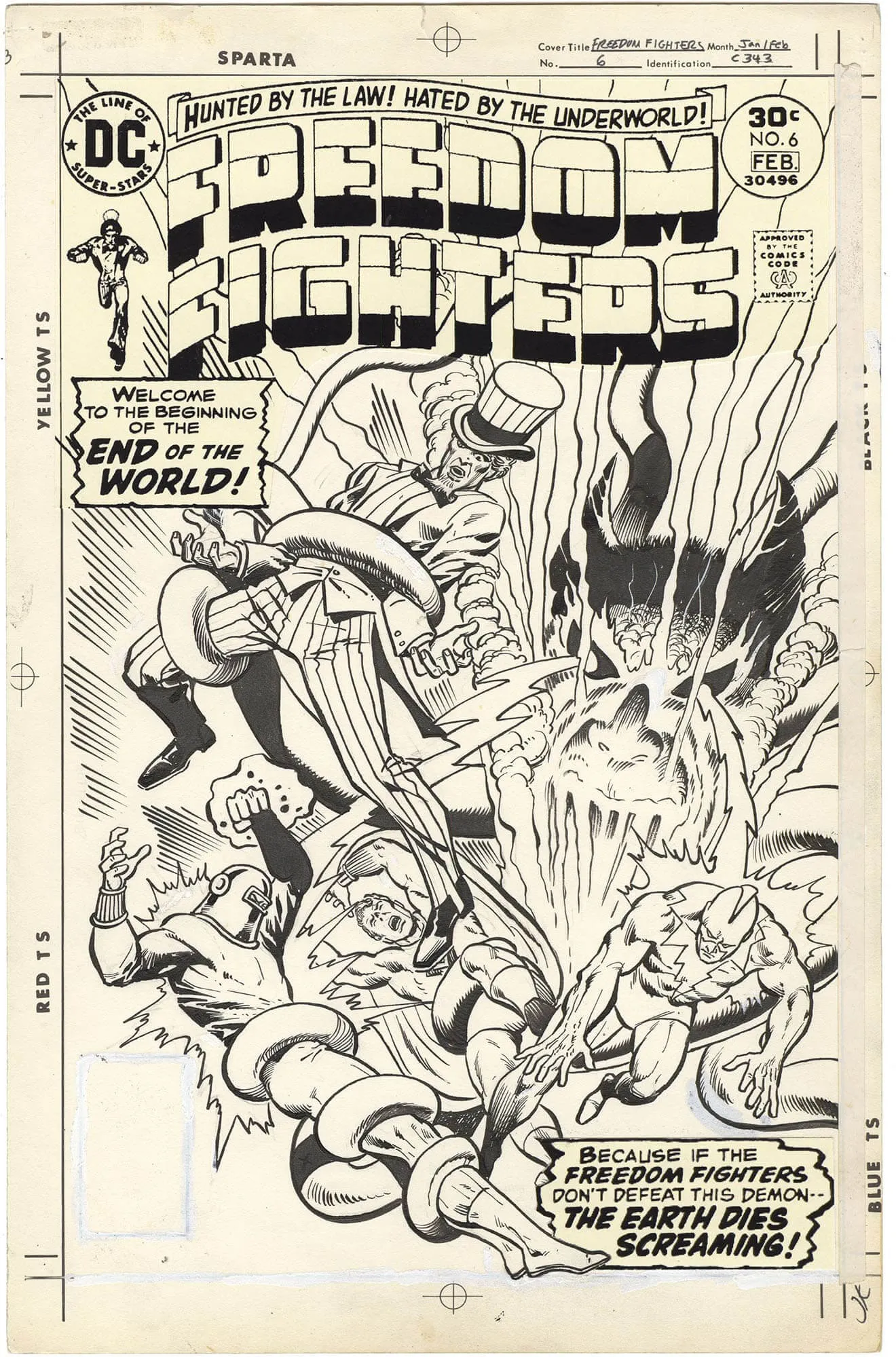 Freedom Fighters #6 Cover Comic Art