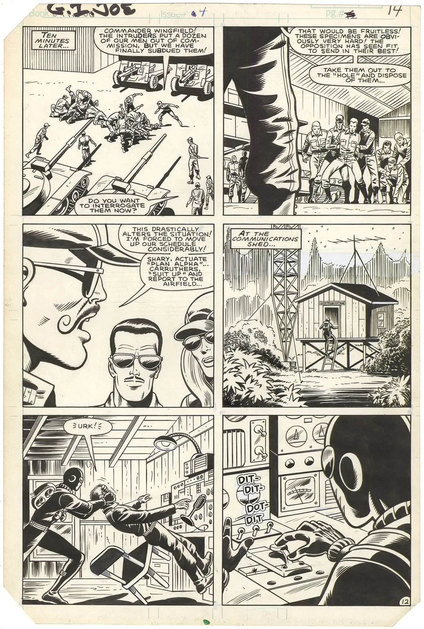 G.I. Joe #4 P12 (Snake Eyes) Comic Art