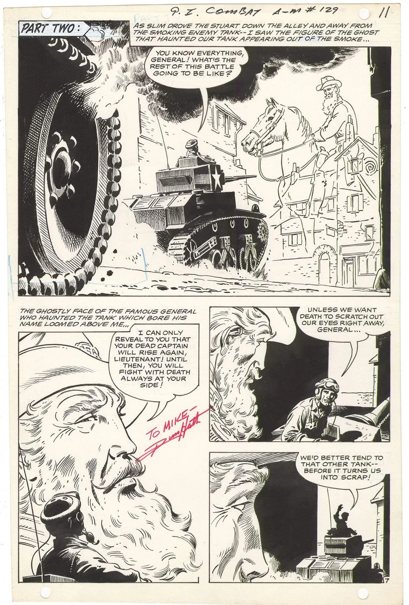 G.I. Combat #129 p7 (½ Splash)(Signed)