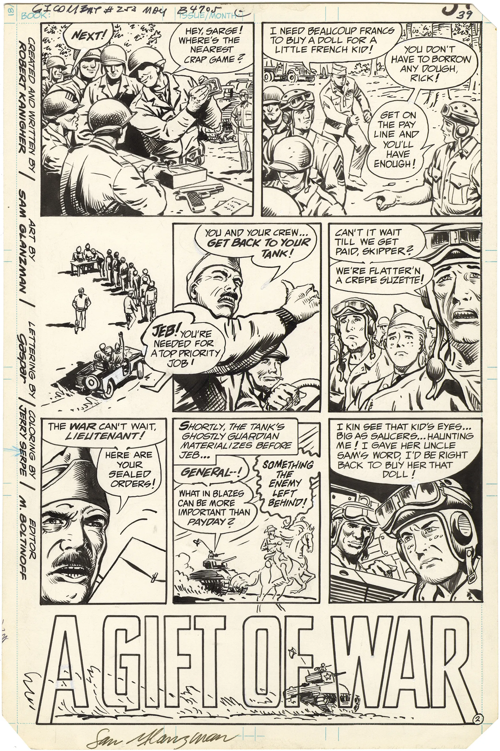 G.I. Combat #253 p2 (Signed)