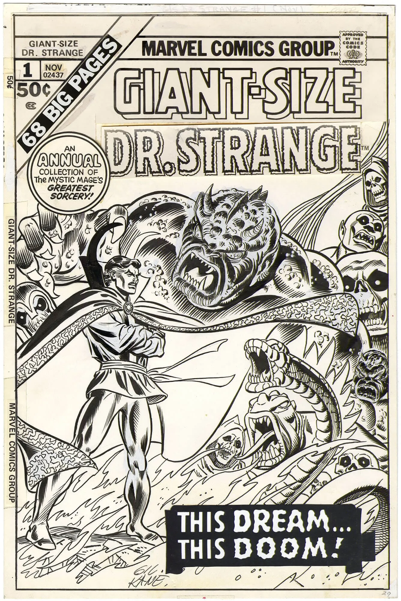 Giant-Size Dr. Strange #1 Cover (Signed) Comic Art