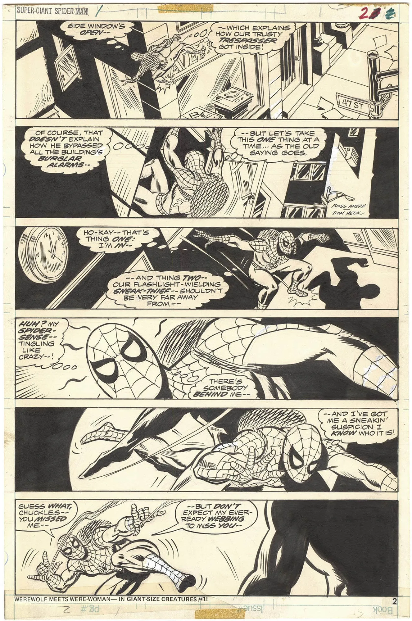 Super-Giant Spider-Man #1 P2 Comic Art