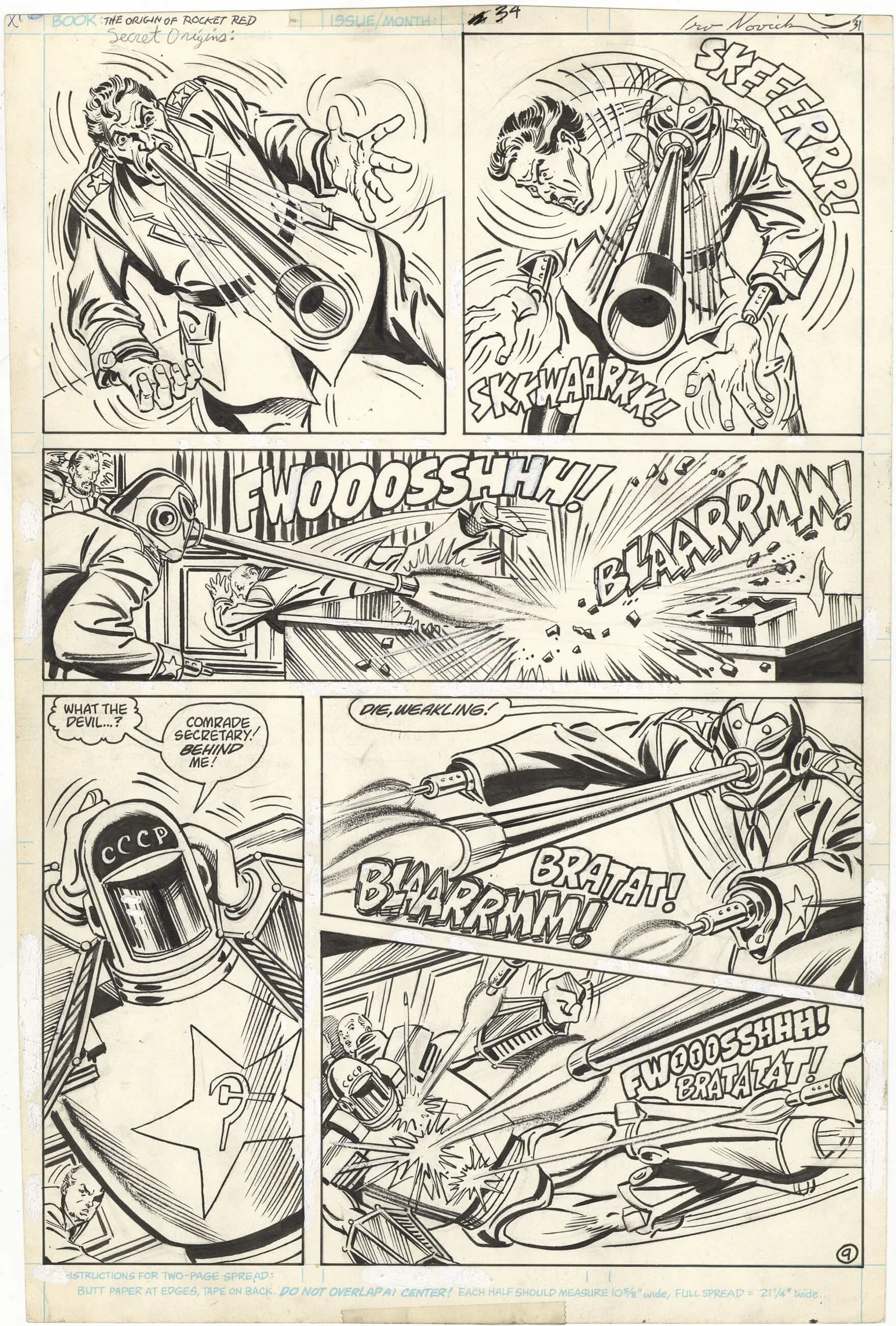 Secrets Origins #34 P9 (Signed) Comic Art