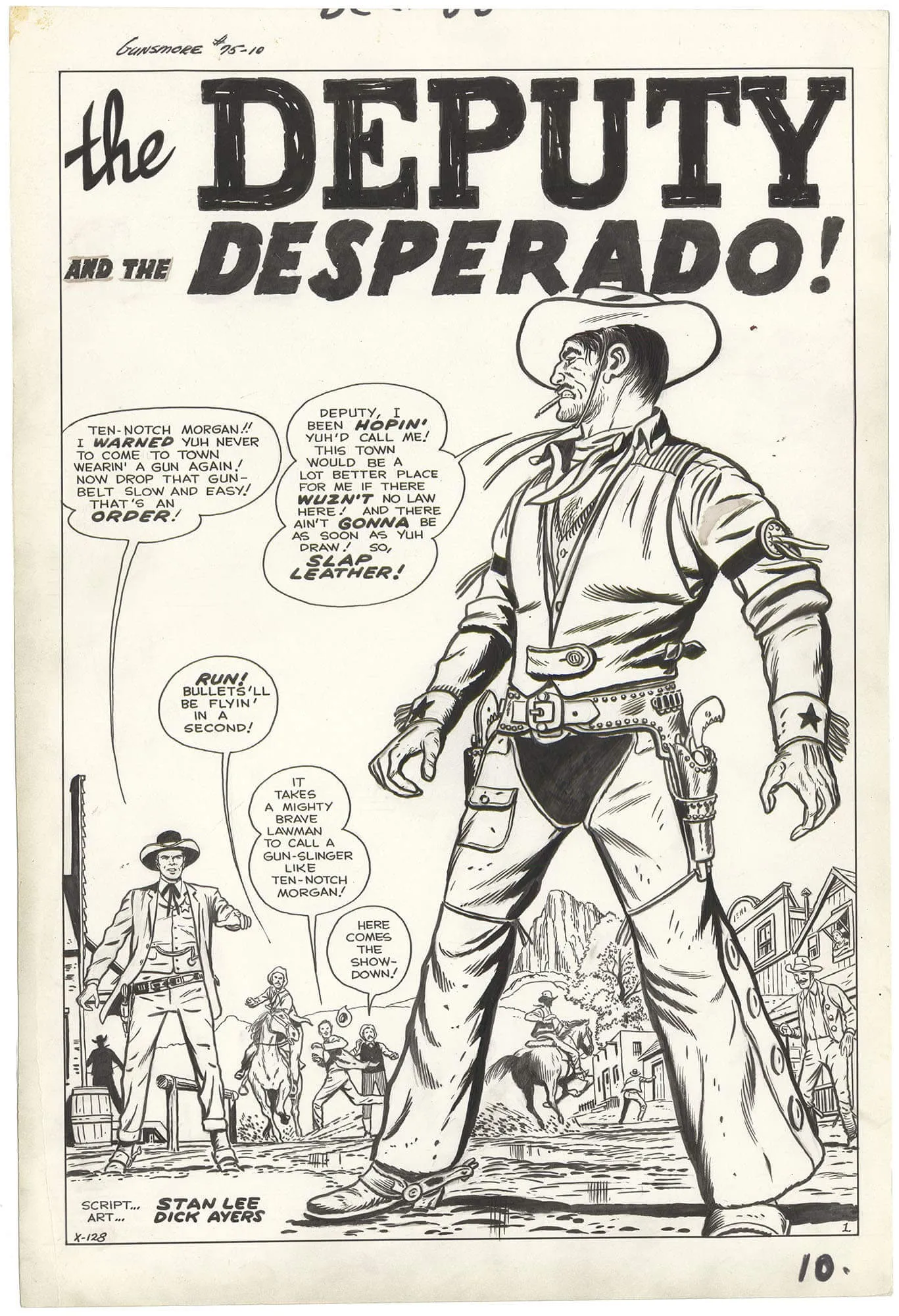 Gunsmoke #75 P10 (Splash) (Large Art) Comic Art