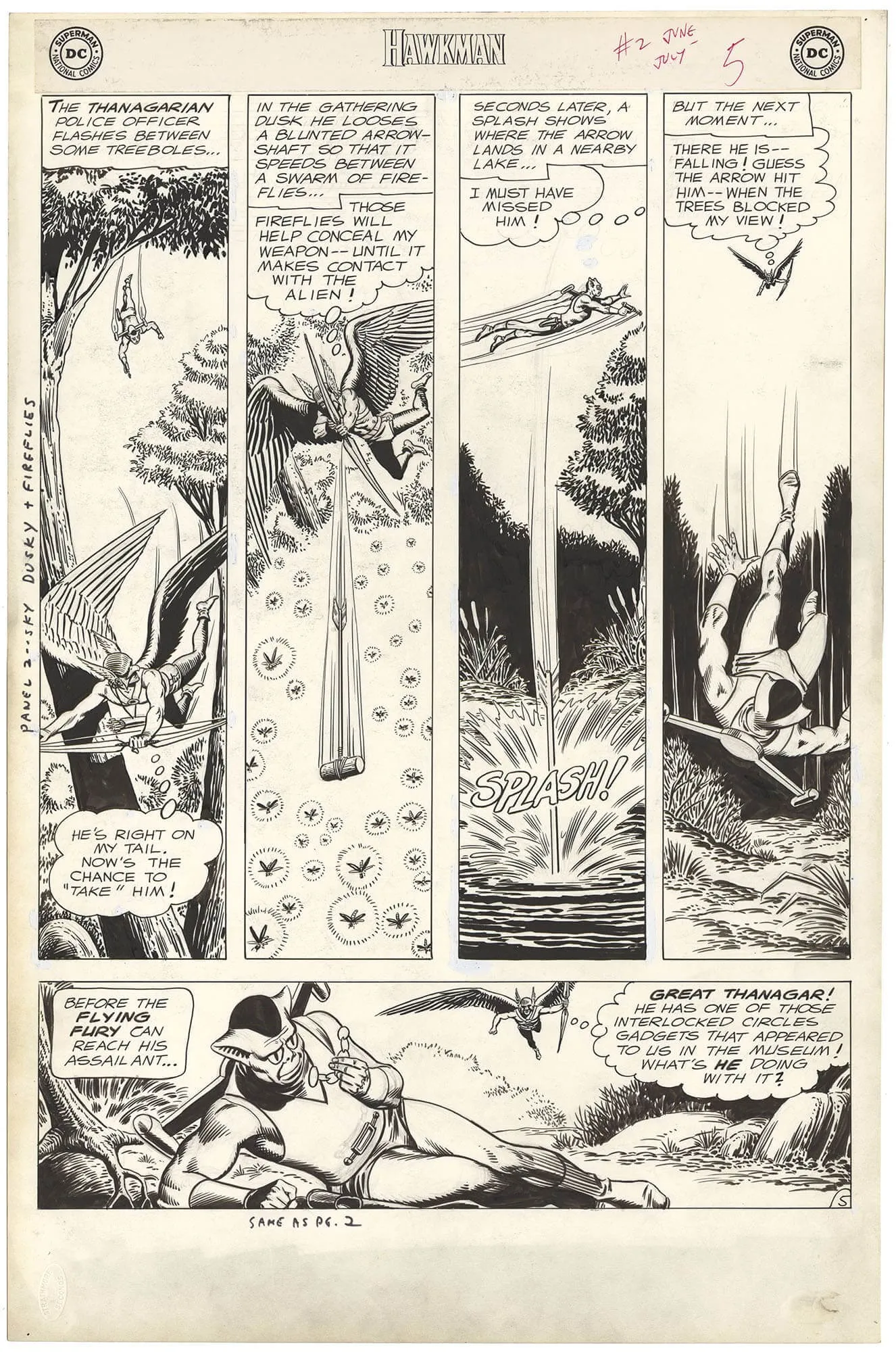 Hawkman #2 P5 (Large Art) Comic Art