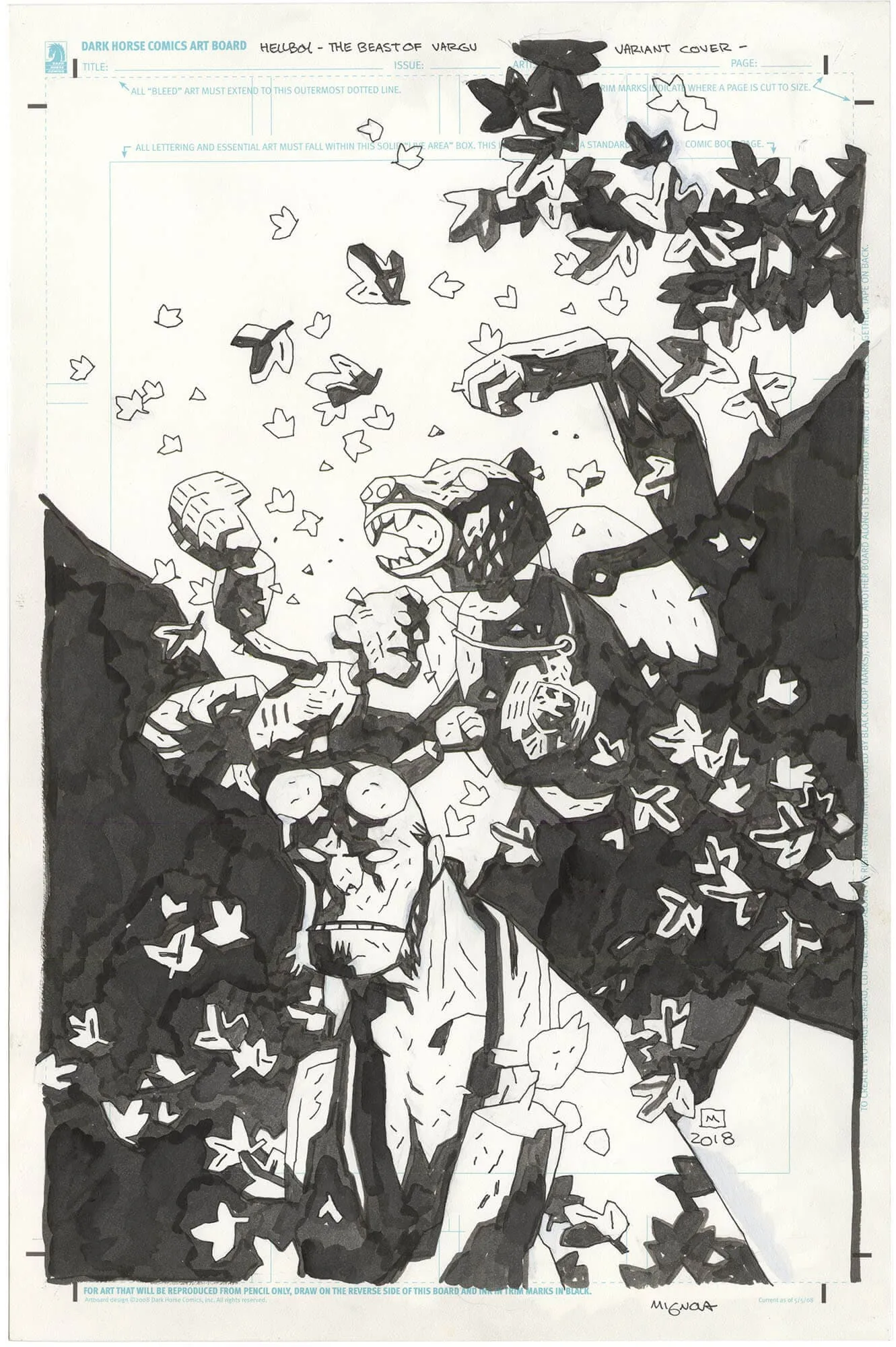 Hellboy: The Beast of Vargu Variant Cover (Signed)