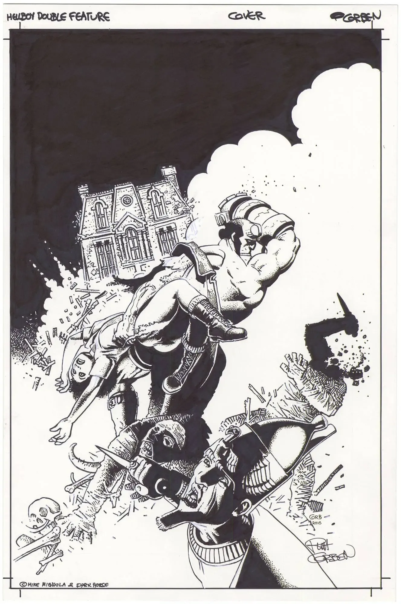 Hellboy: Double Feature of Evil #1 Cover (Signed)