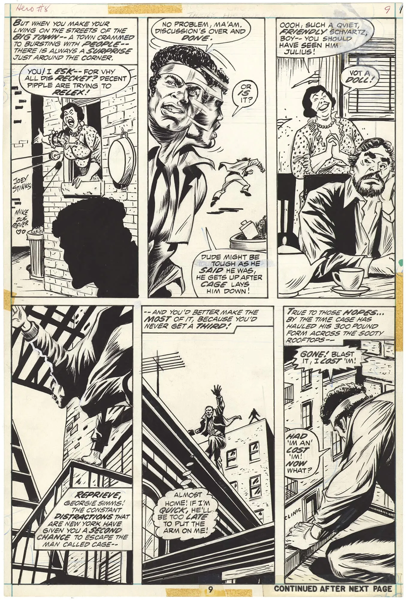 Hero For Hire #8 P9 Comic Art