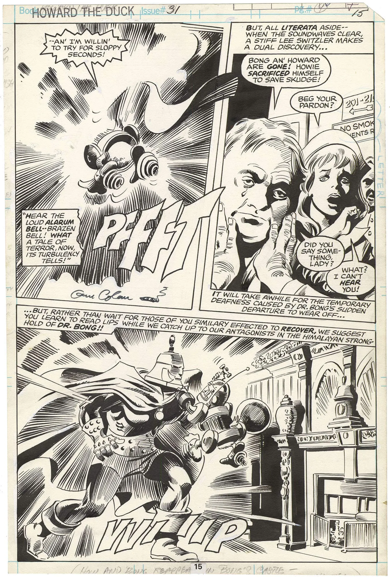 Howard the Duck #31 p15 (Cover scene)