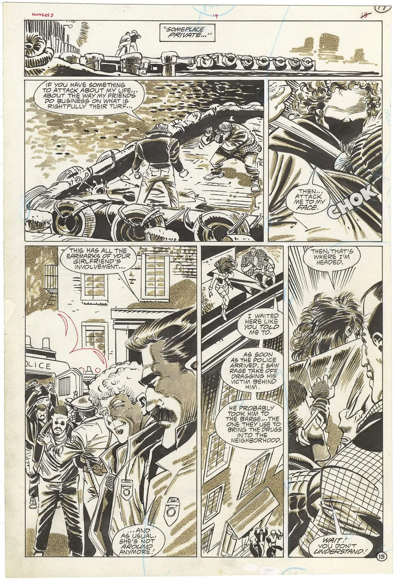 Huntress #19 P15 Comic Art