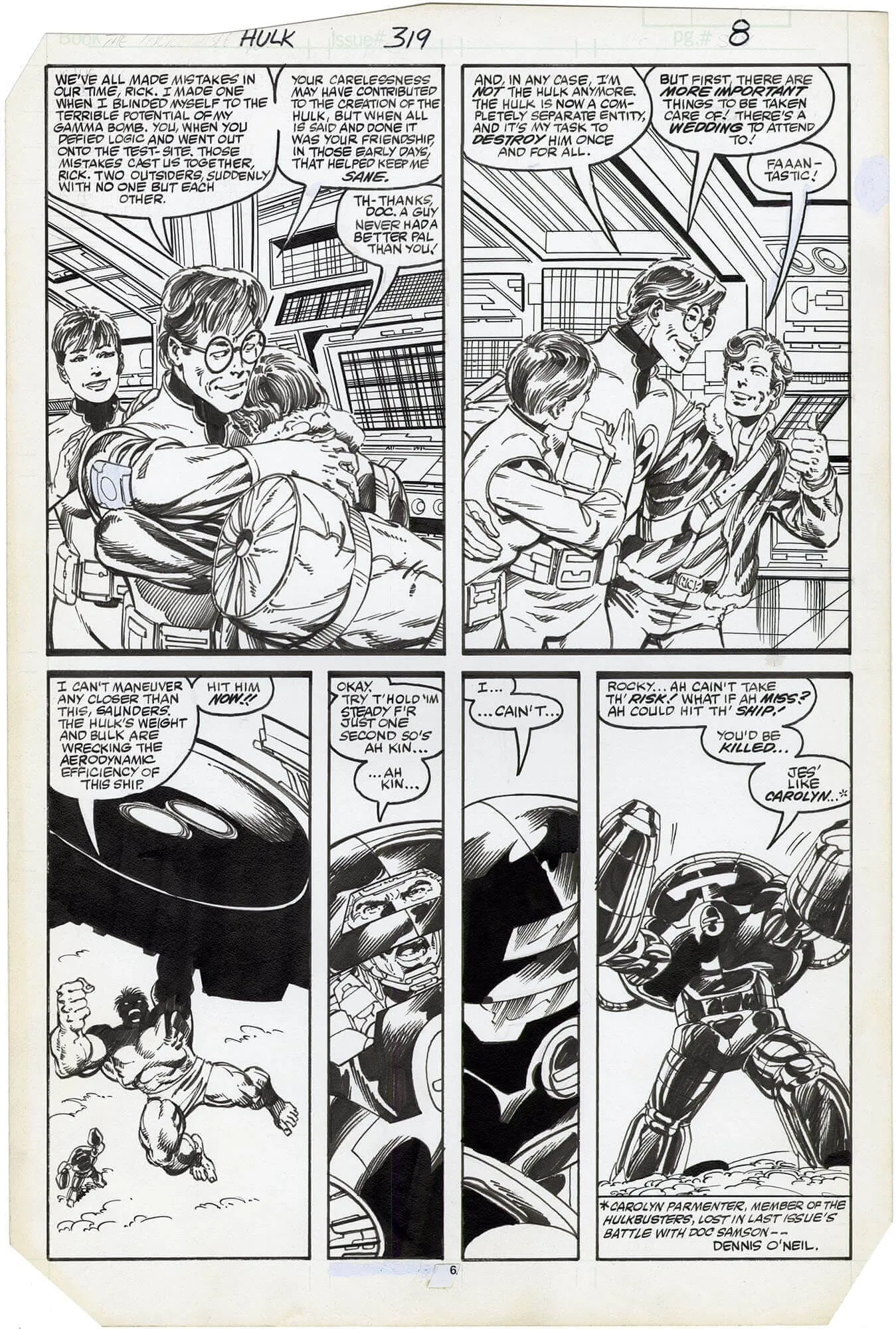 Incredible Hulk #319 P6 Comic Art