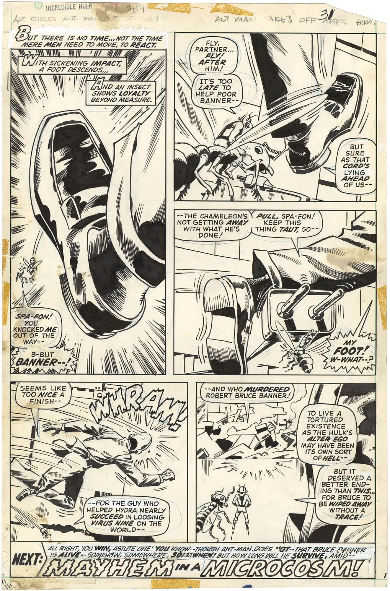 Incredible Hulk #154 P31 Comic Art