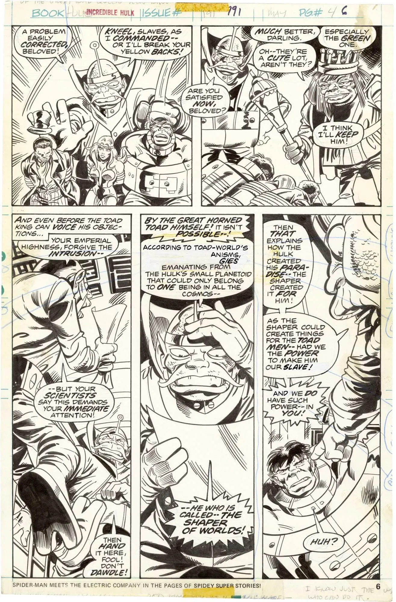 Incredible Hulk #191 P6 Comic Art