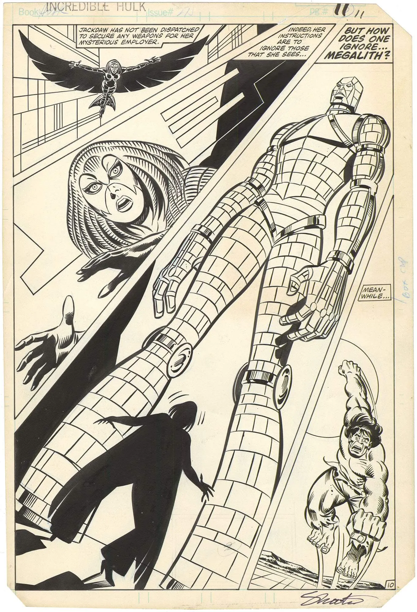 Incredible Hulk #275 P10 (Signed) Comic Art