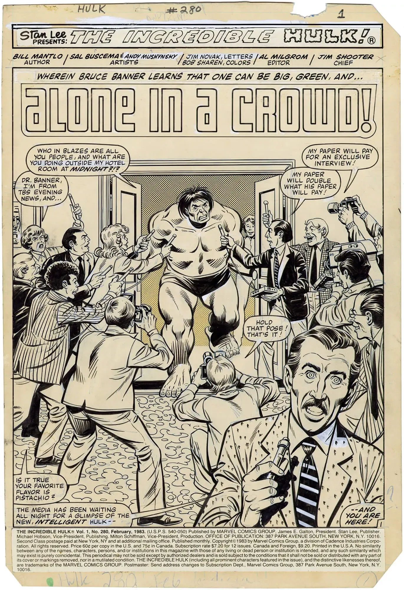 Incredible Hulk #280 p1 (Splash)