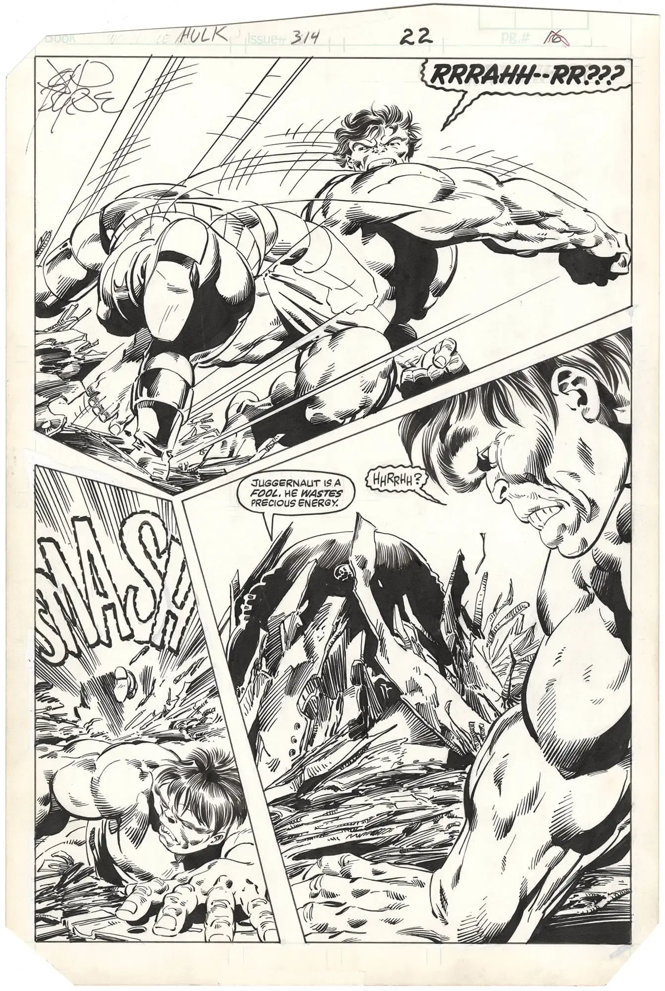 Incredible Hulk #314 p22 (3-Panel Juggernaut)