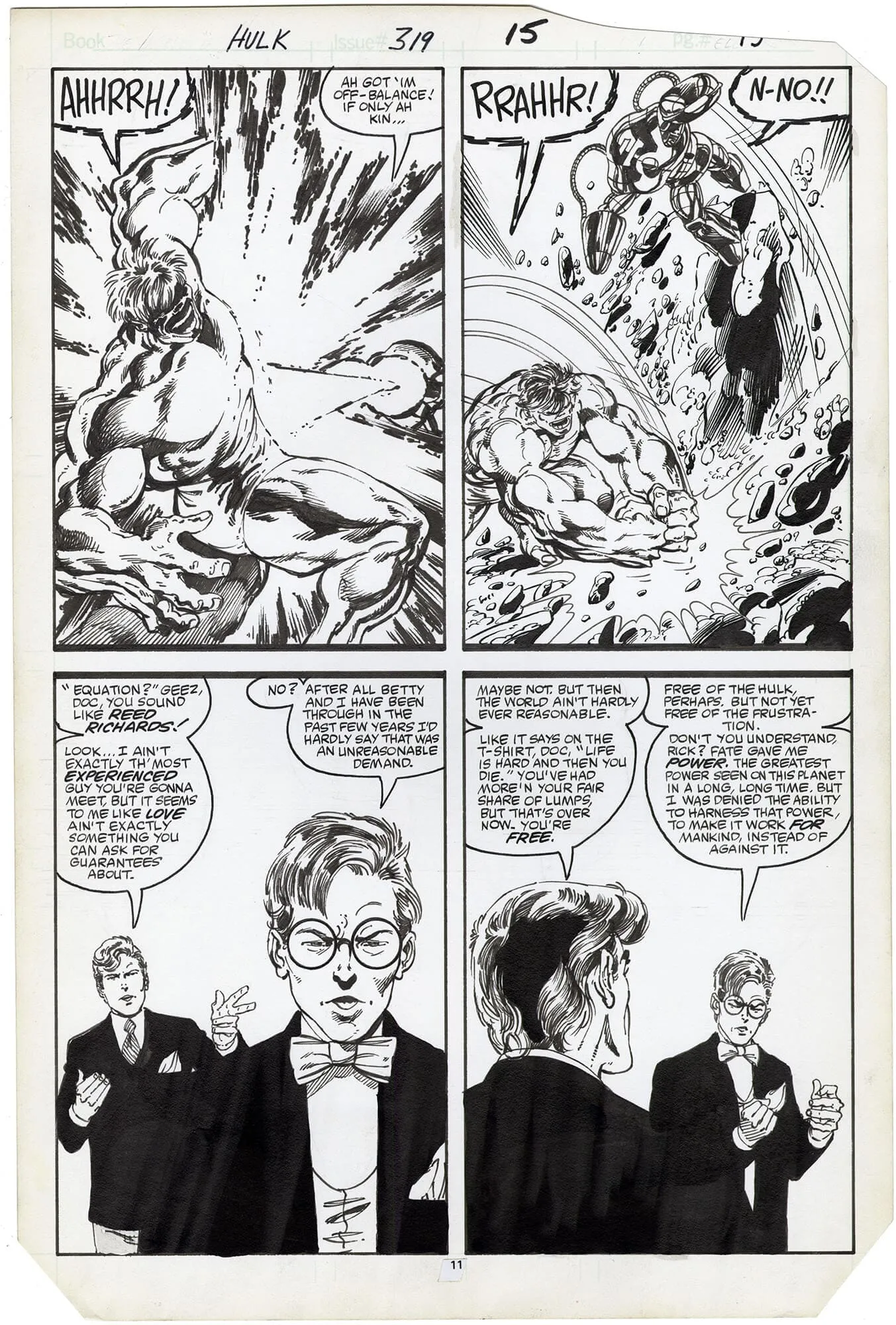 Incredible Hulk #319 P11 Comic Art