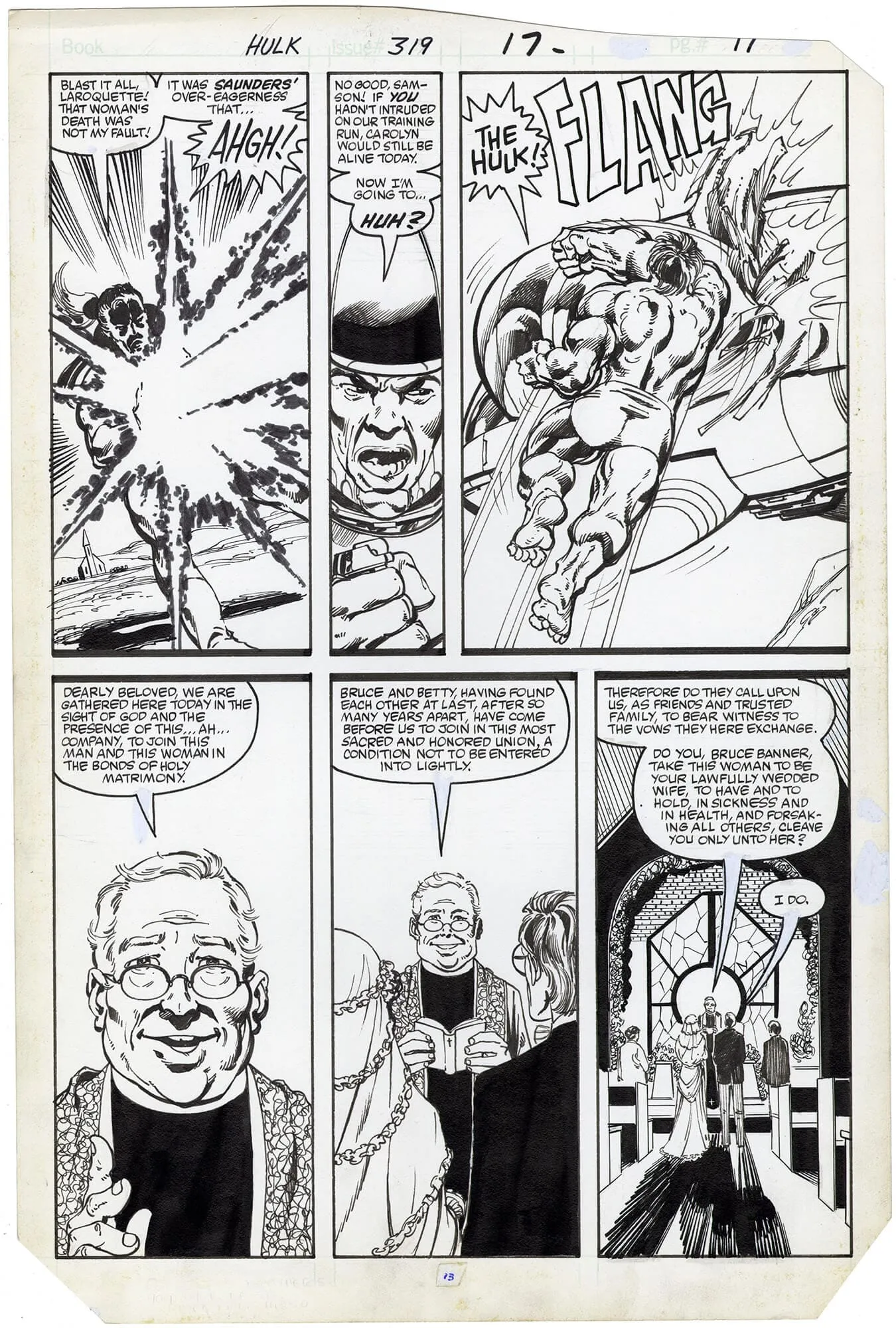Incredible Hulk #319 p13 (The Marriage page)