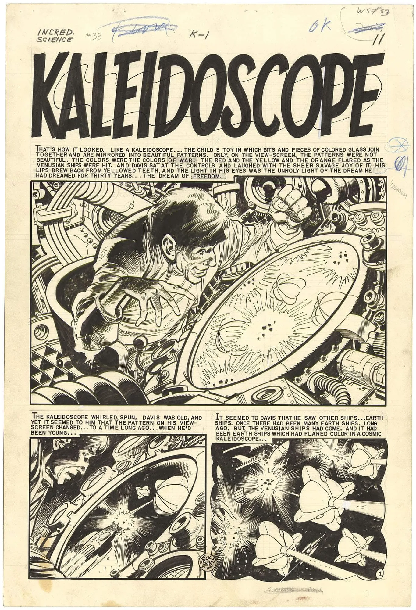 Incredible Science Fiction #33 P1 (Splash) Comic Art