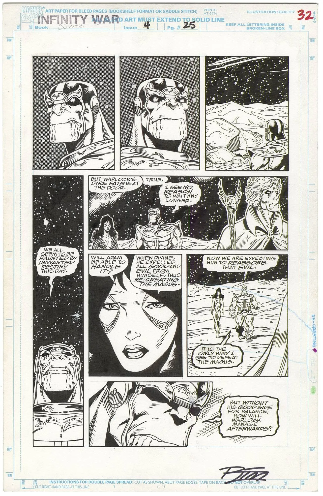 Infinity War #4 P25 (Signed) Comic Art