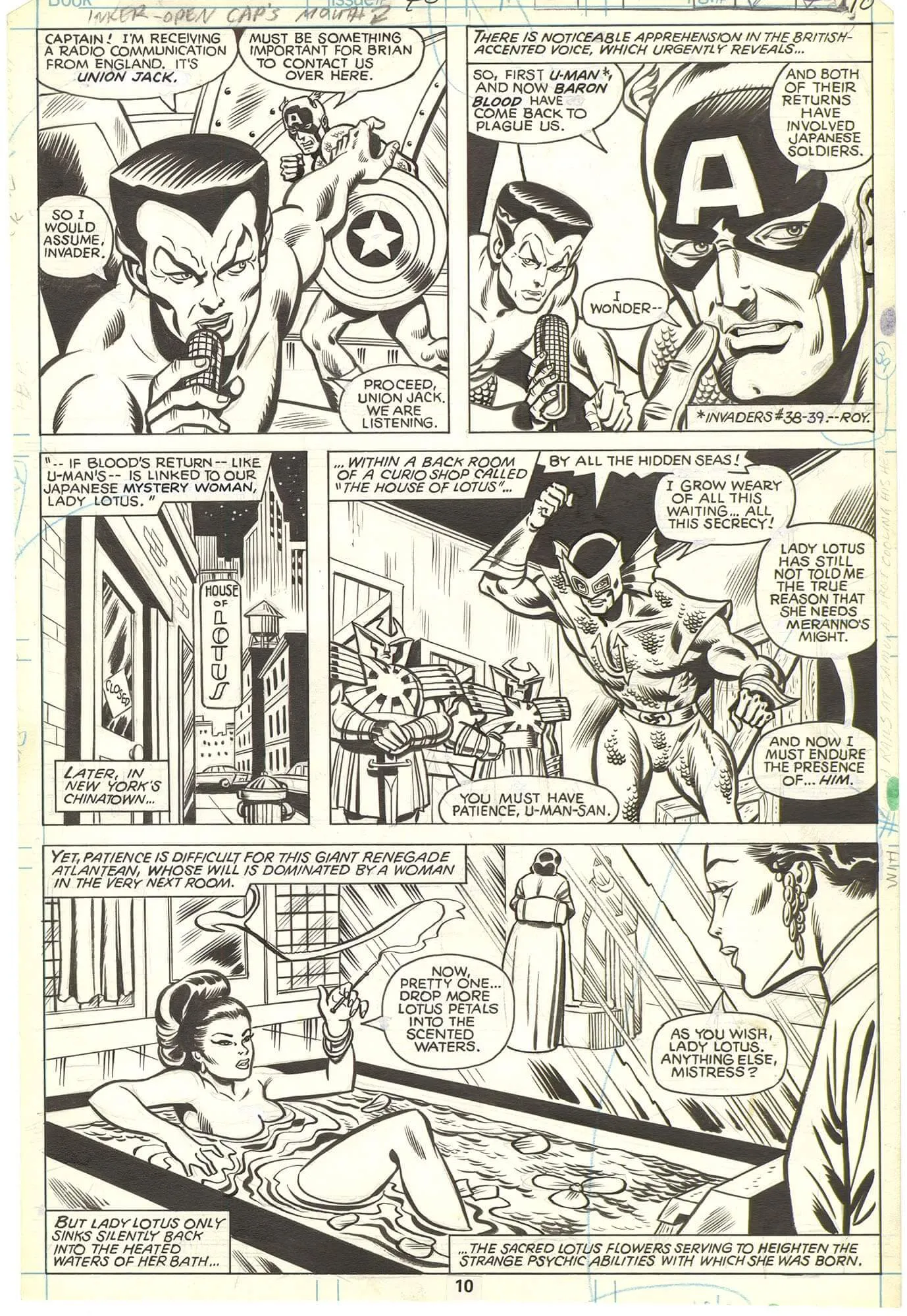 Invaders #40 P10 (Sexy!) Comic Art