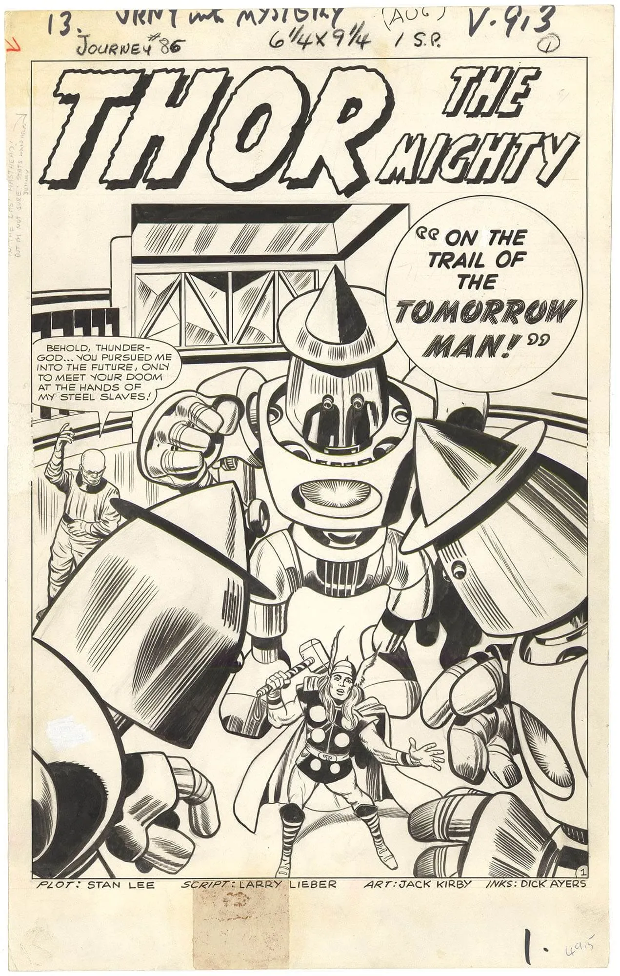 Journey Into Mystery #86 P1 (Splash) Comic Art