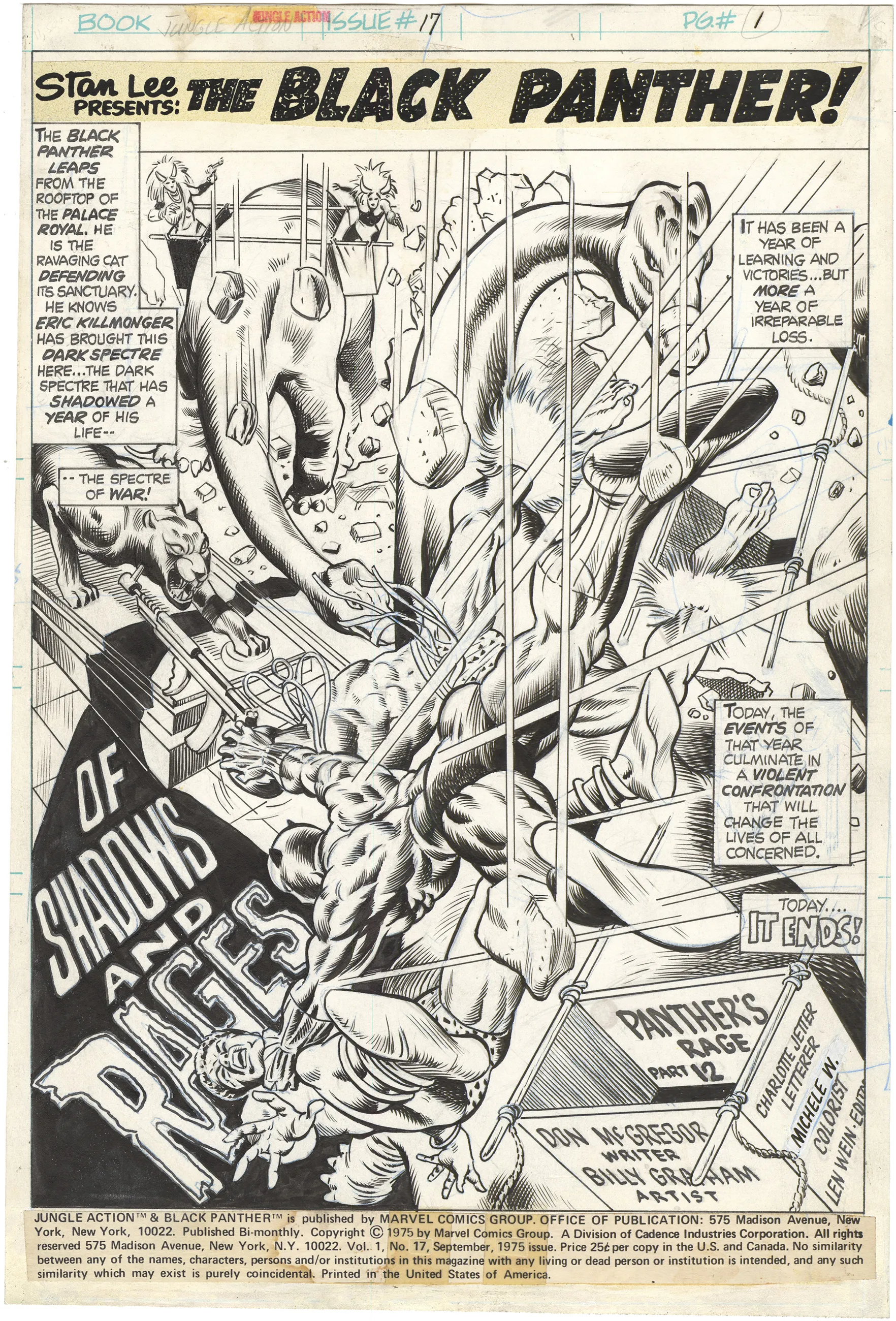 Jungle Action #17 P1 Comic Art