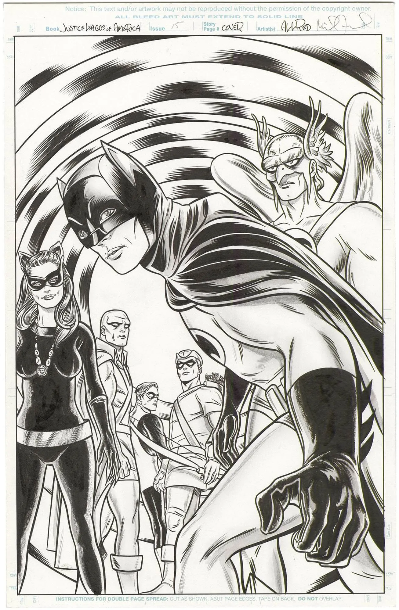 Justice League Of America #15 Variant Cover Comic Art