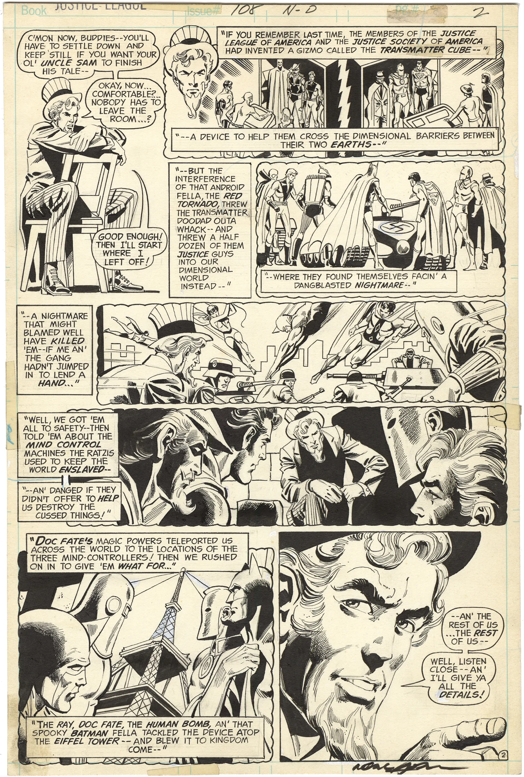 Justice League of America #108 p2 (Signed)