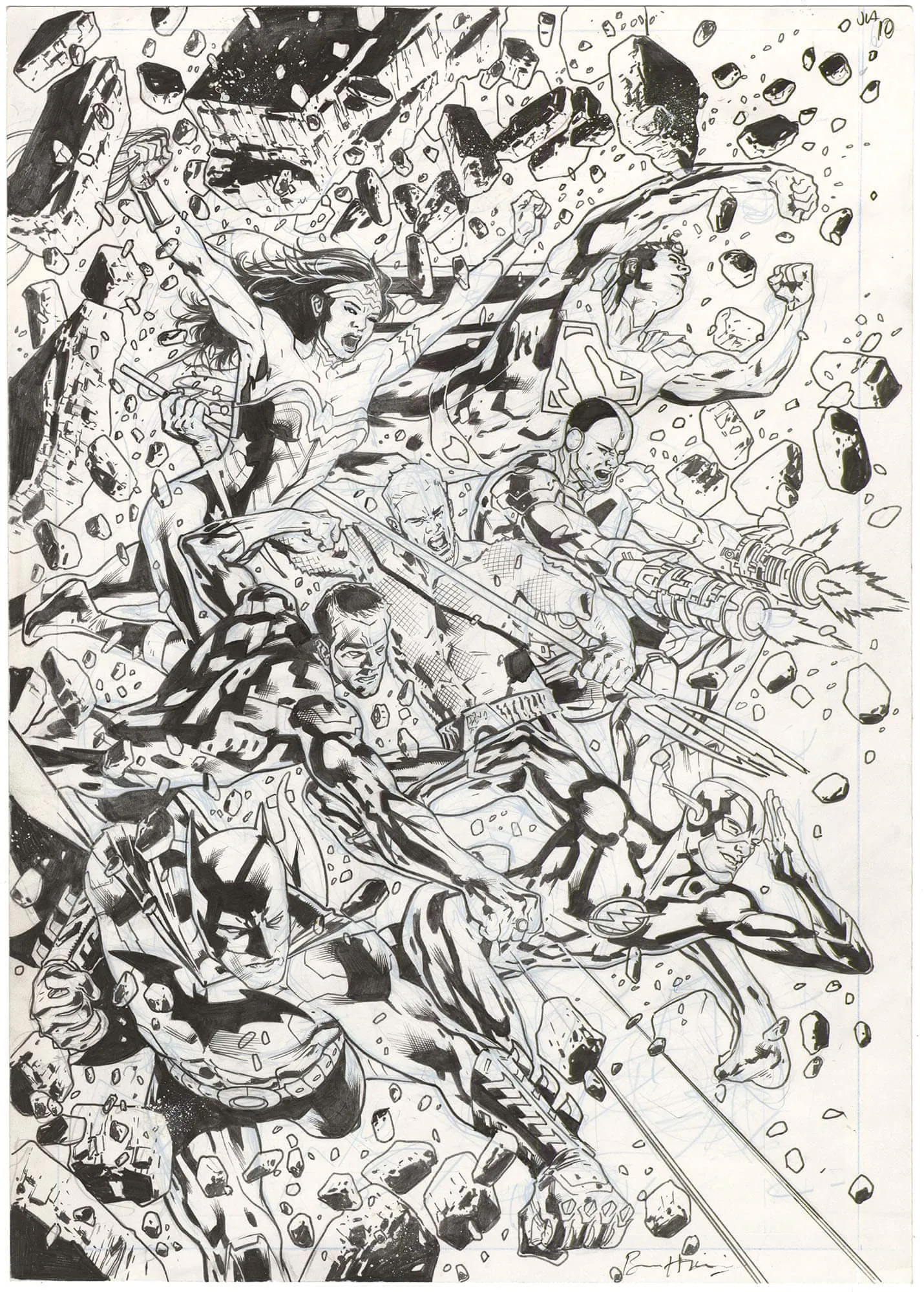 Justice League Of America #7 Cover Comic Art