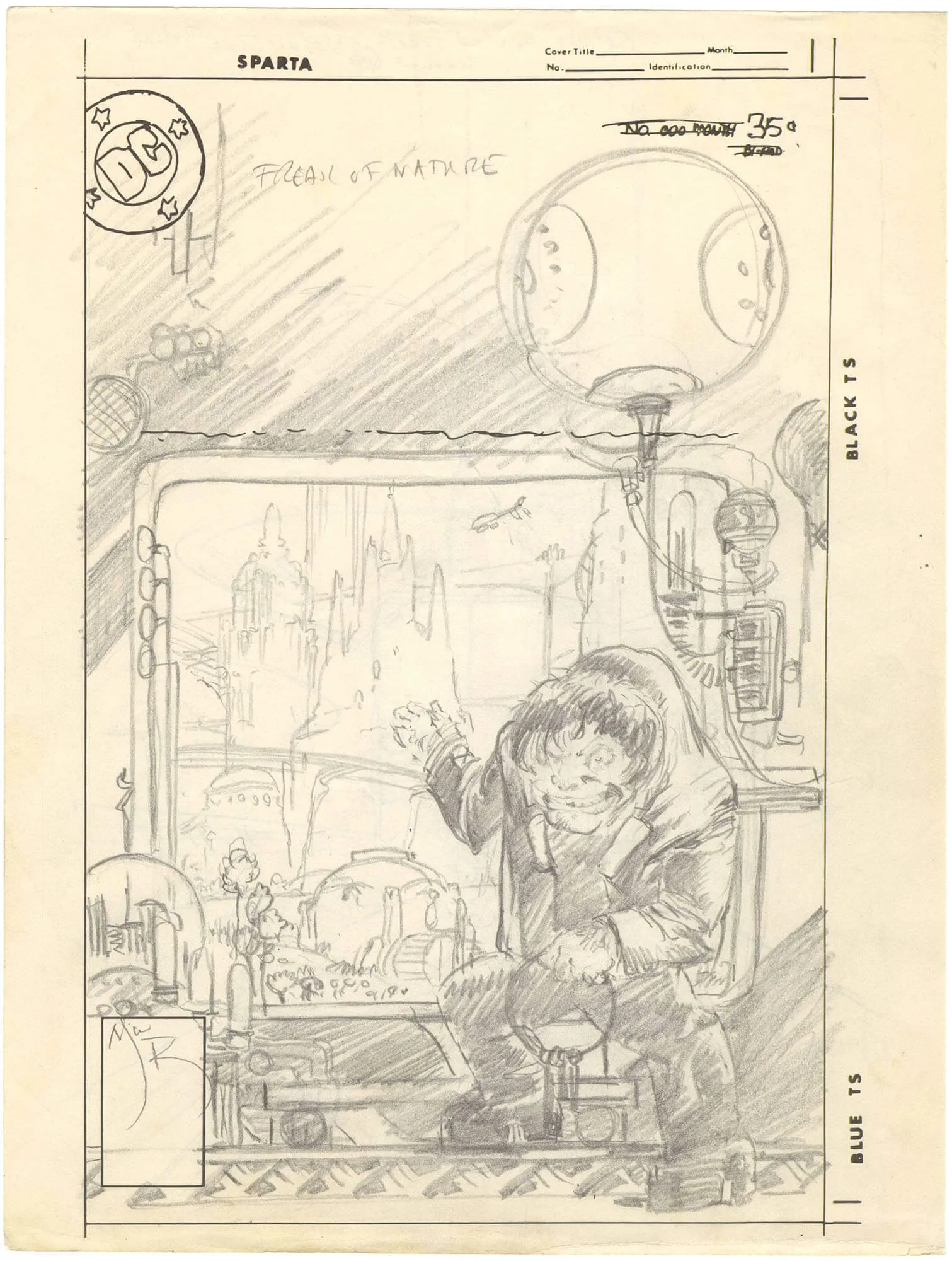 Kaluta Unused Cover: Freak of Nature Prelim