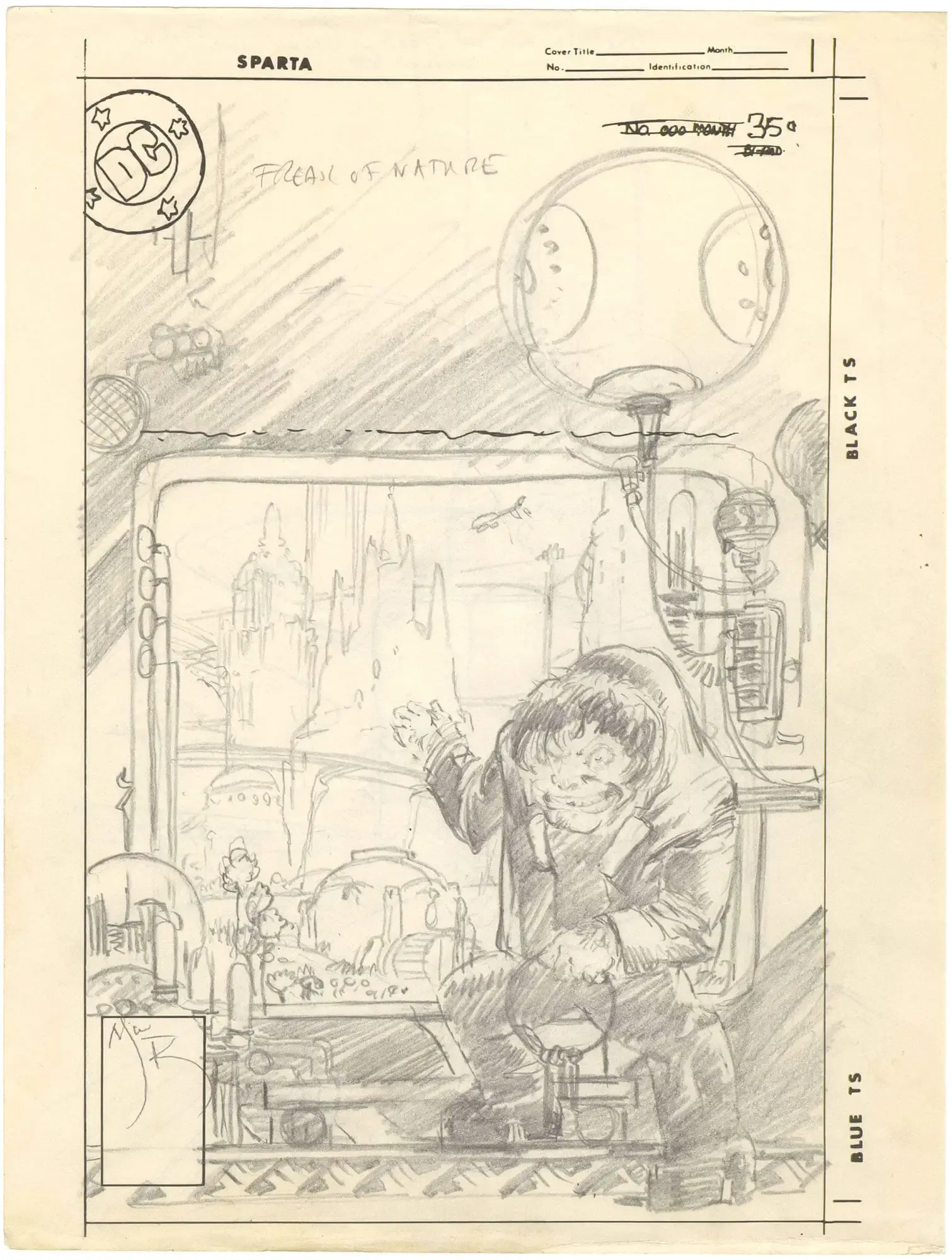 Kaluta Unused Cover: Freak of Nature Prelim