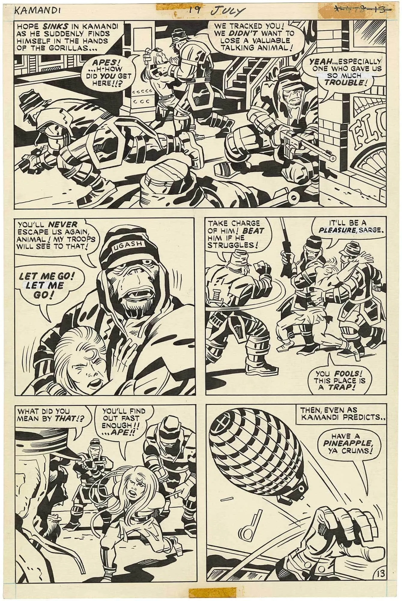 Kamandi #19 p13 (Sgt. Ugash)
