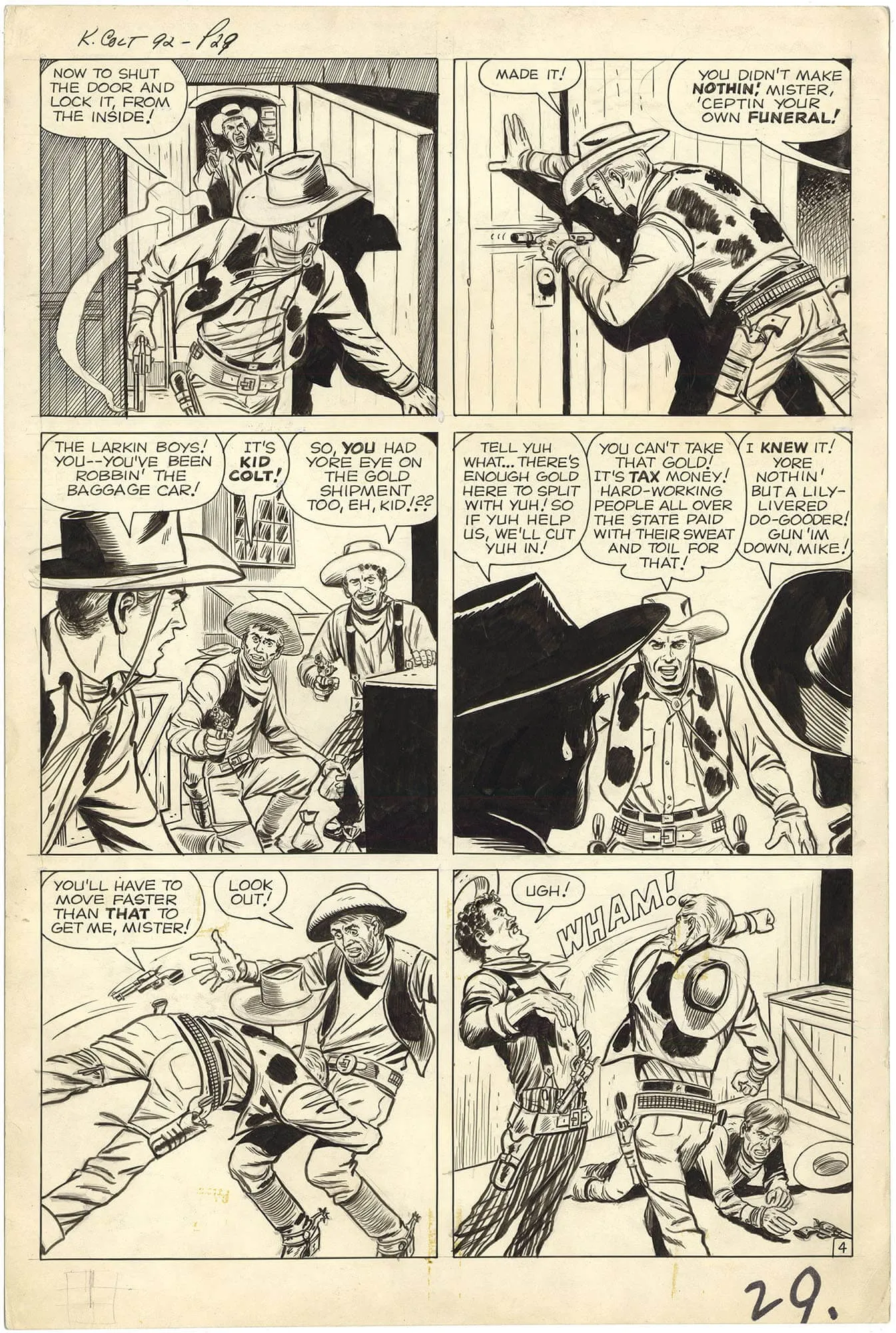 Kid Colt Outlaw #92 P4 #92 P4 (Large Art) Comic Art