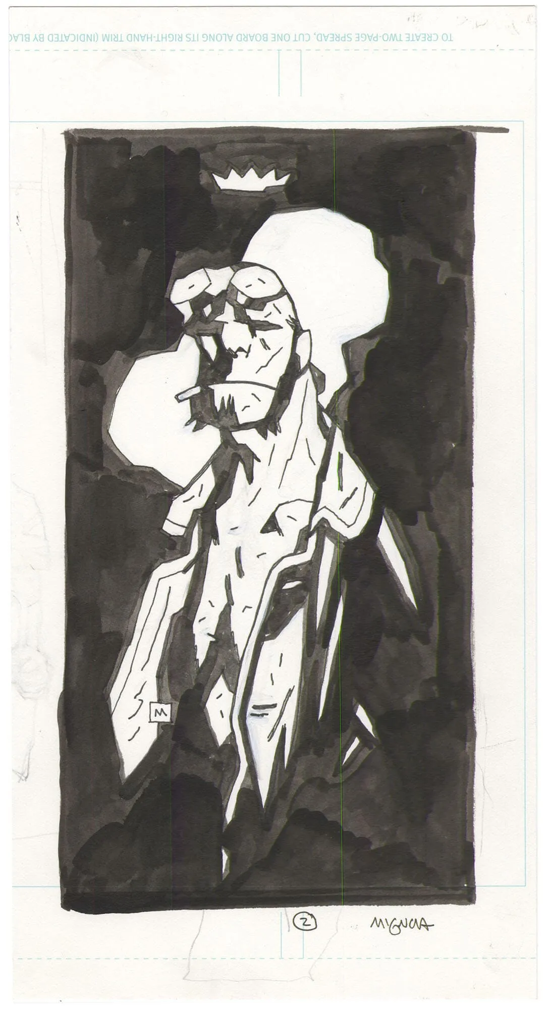 Hellboy King Sketch 2 Comic Art