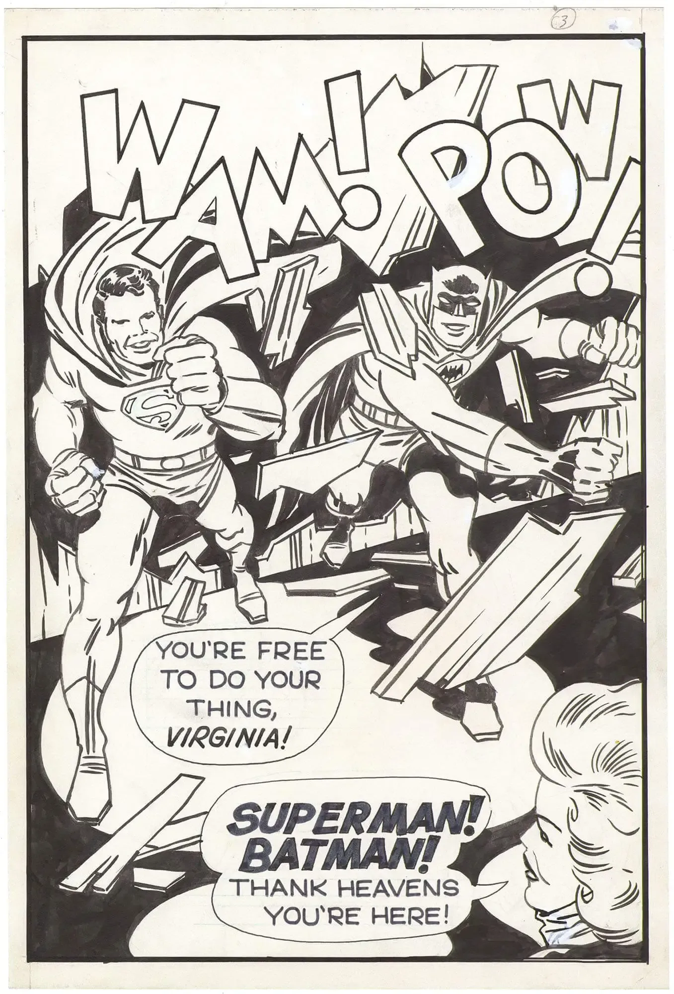 Kirby Virginia D.C. Piece (Rare pencils + Inks by Jack Kirby)