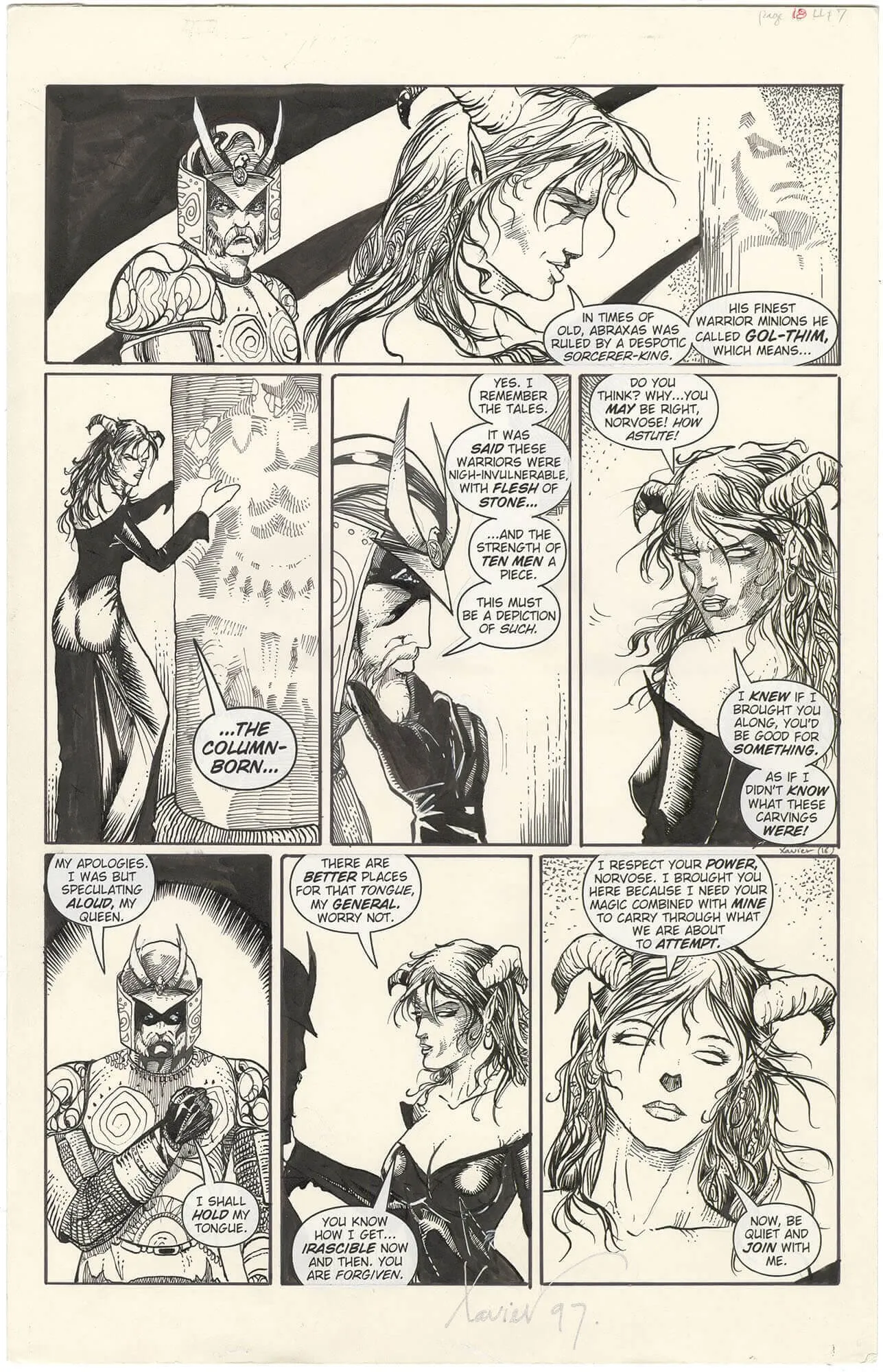 Legend Lore #7 P18 (Signed) Comic Art