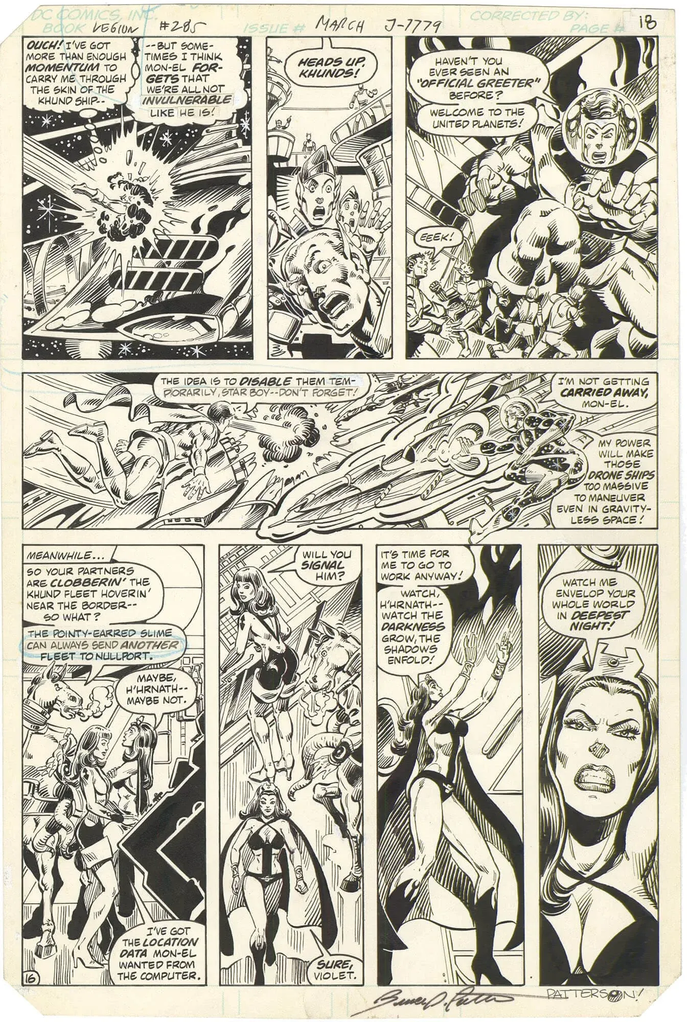Legion of Super-Heroes #285 p16 (5 Legionaires)