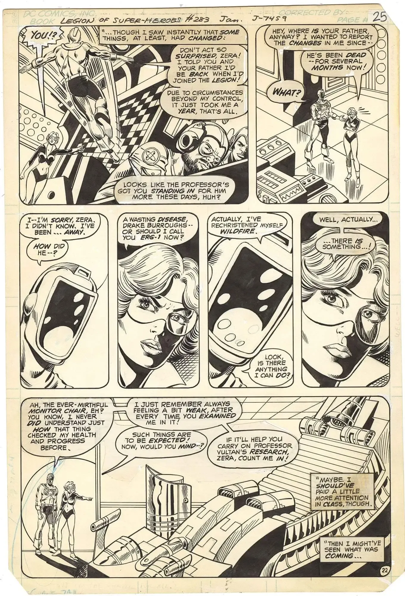 Legion of Super-Heroes #283 p22 (Wildfire Origin)