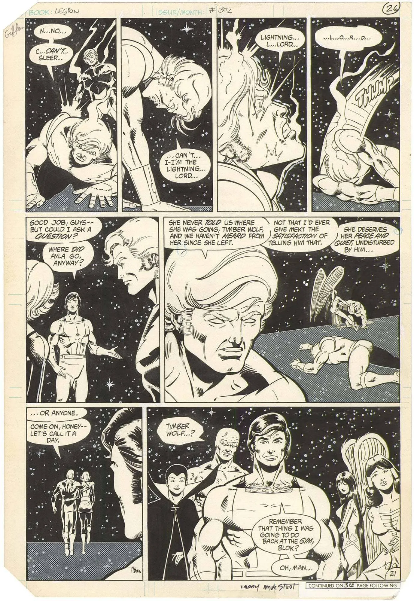 Legion of Super-Heroes #302 p21 (Signed)