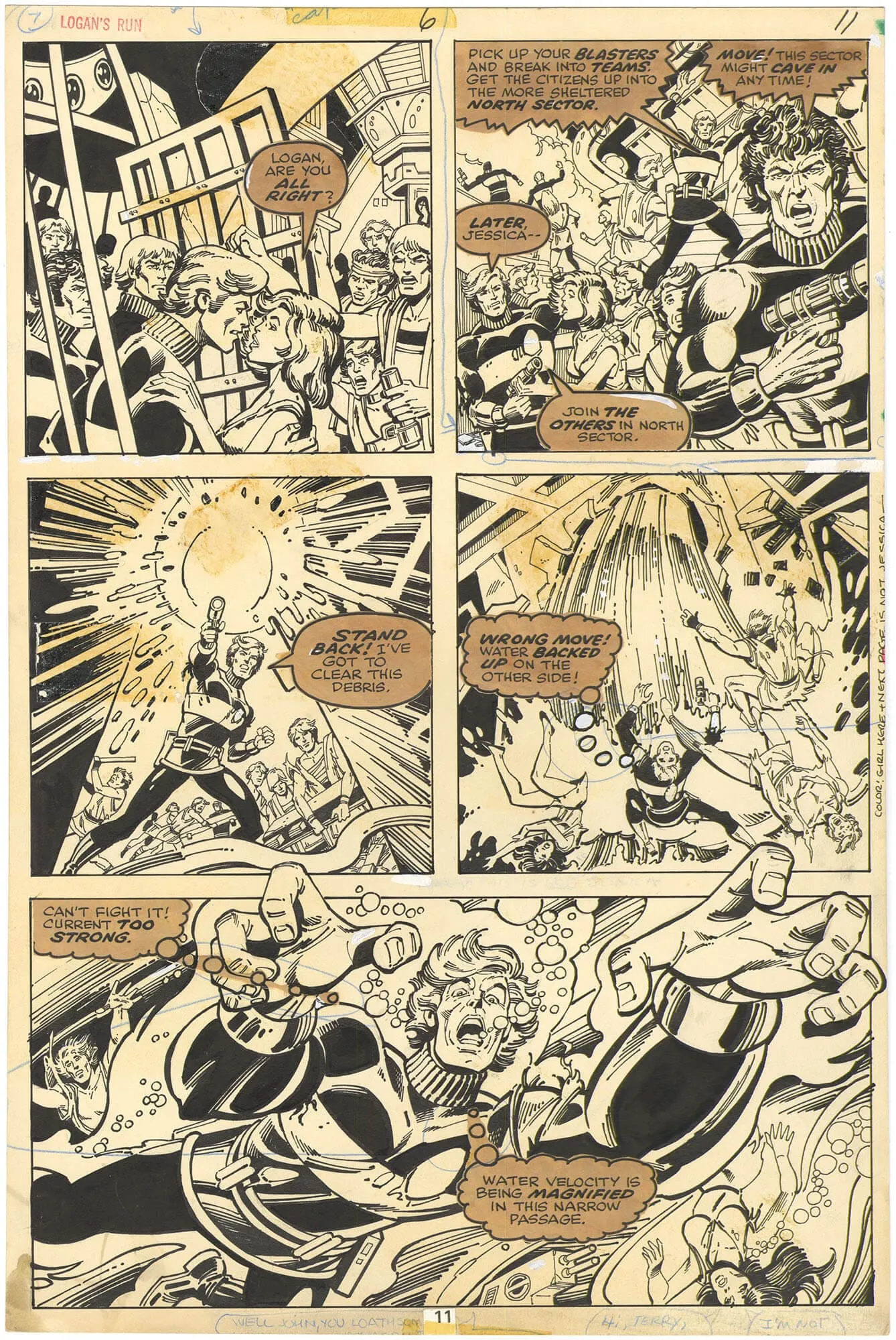 Logans Run #6 P11 Comic Art