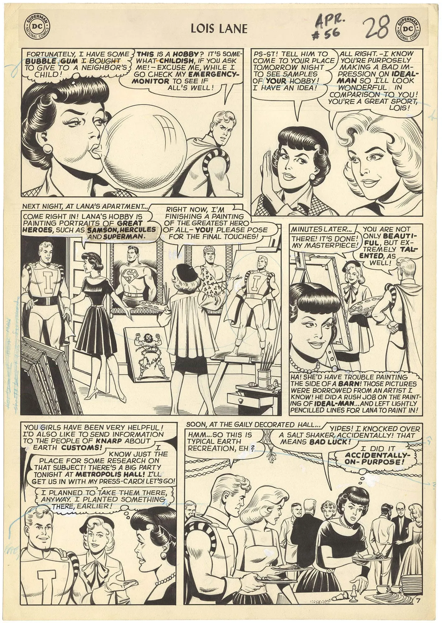 Supermans Girlfriend Lois Lane #56 P7 (Large Art) Comic Art